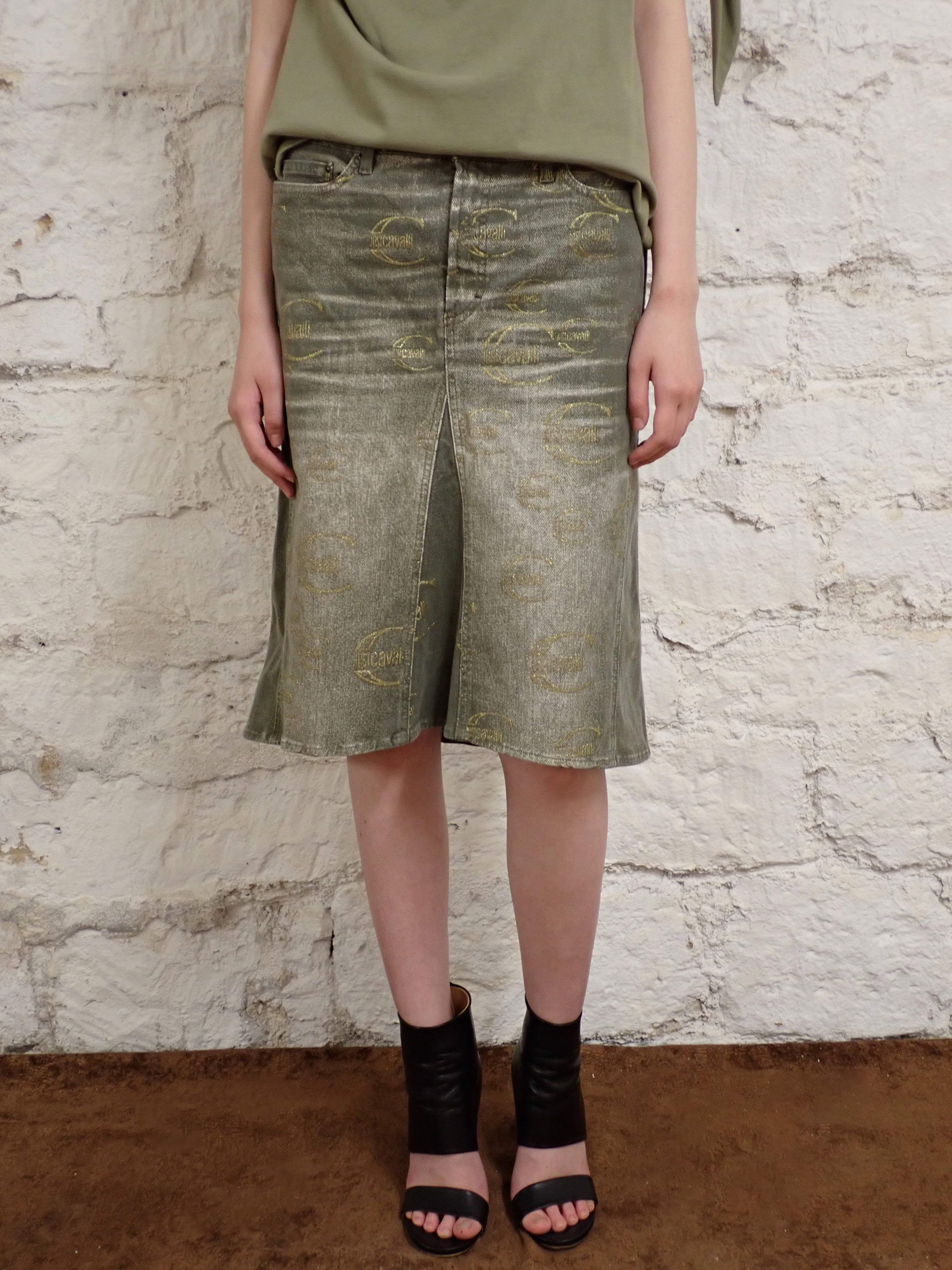 Just cavalli denim skirt