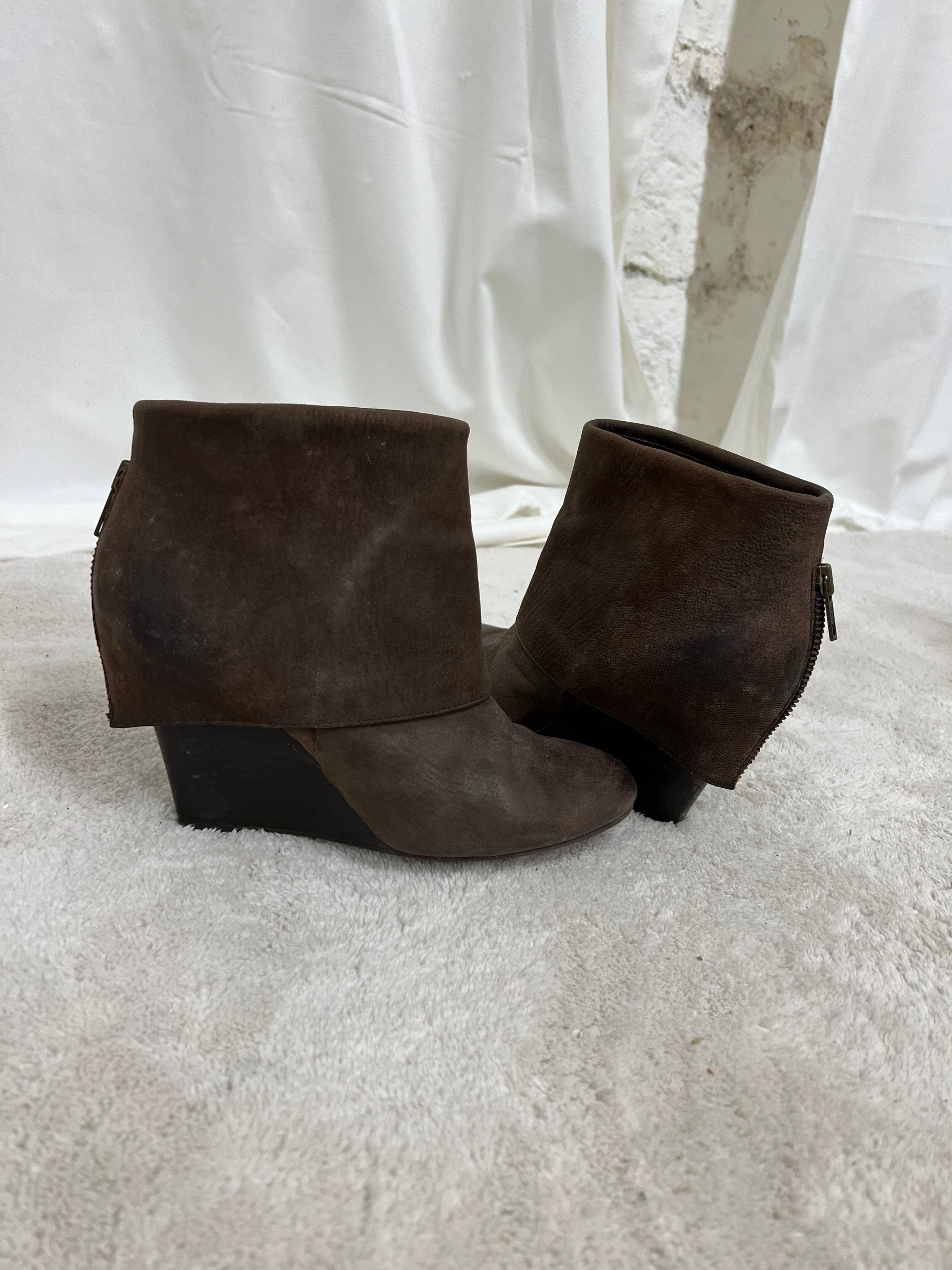 Ash wedges ankle boots