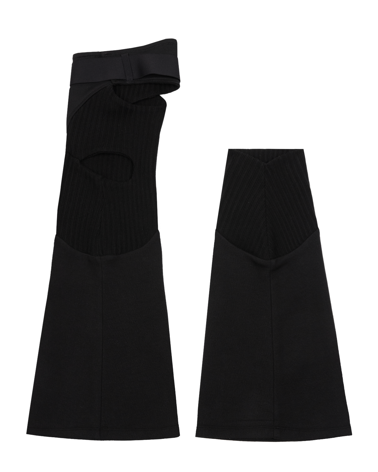 Asymmetric leg warmer