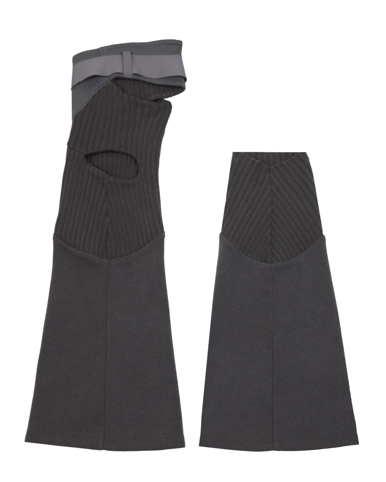 Asymmetric leg warmer
