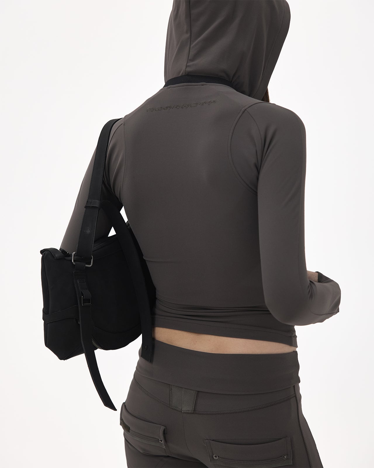 Hooded zip top