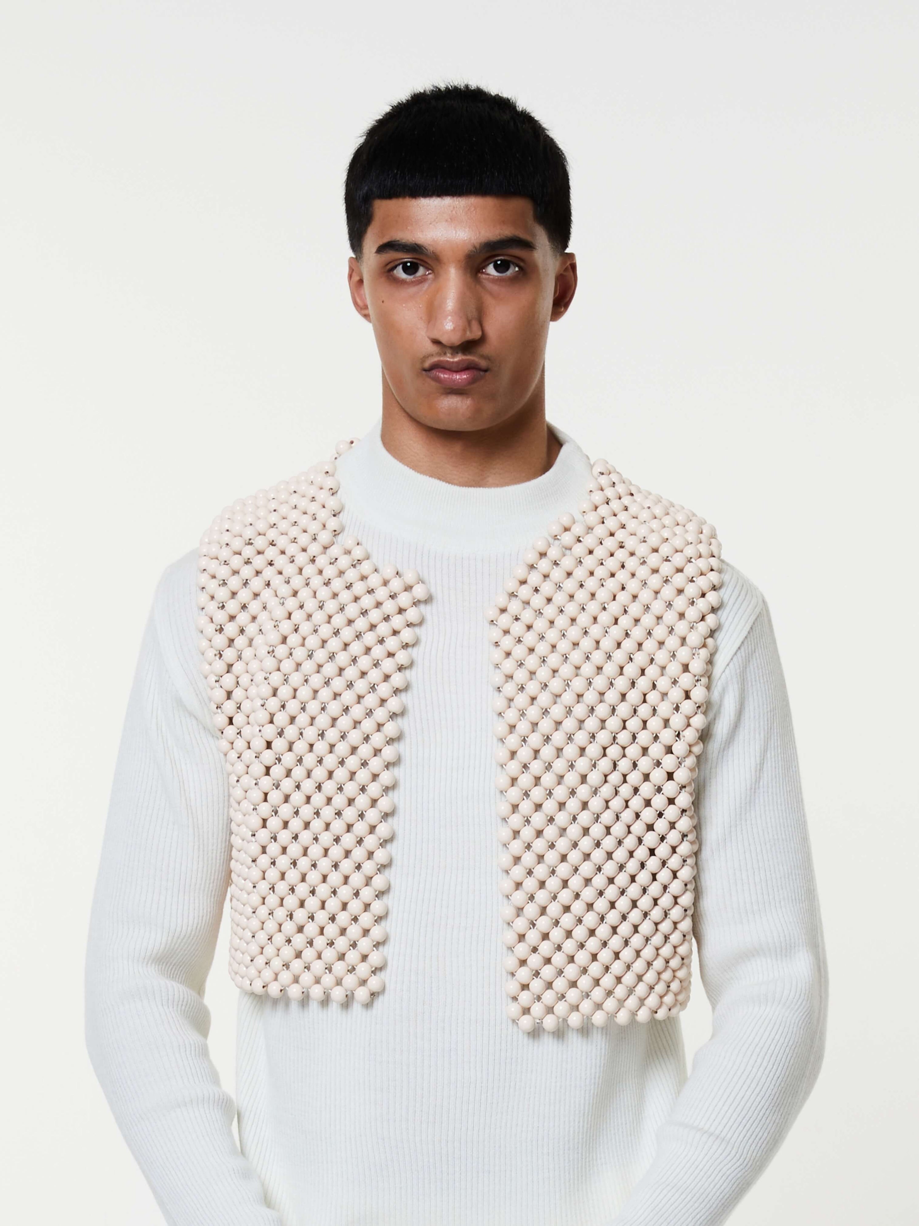 Off-white wooden vest