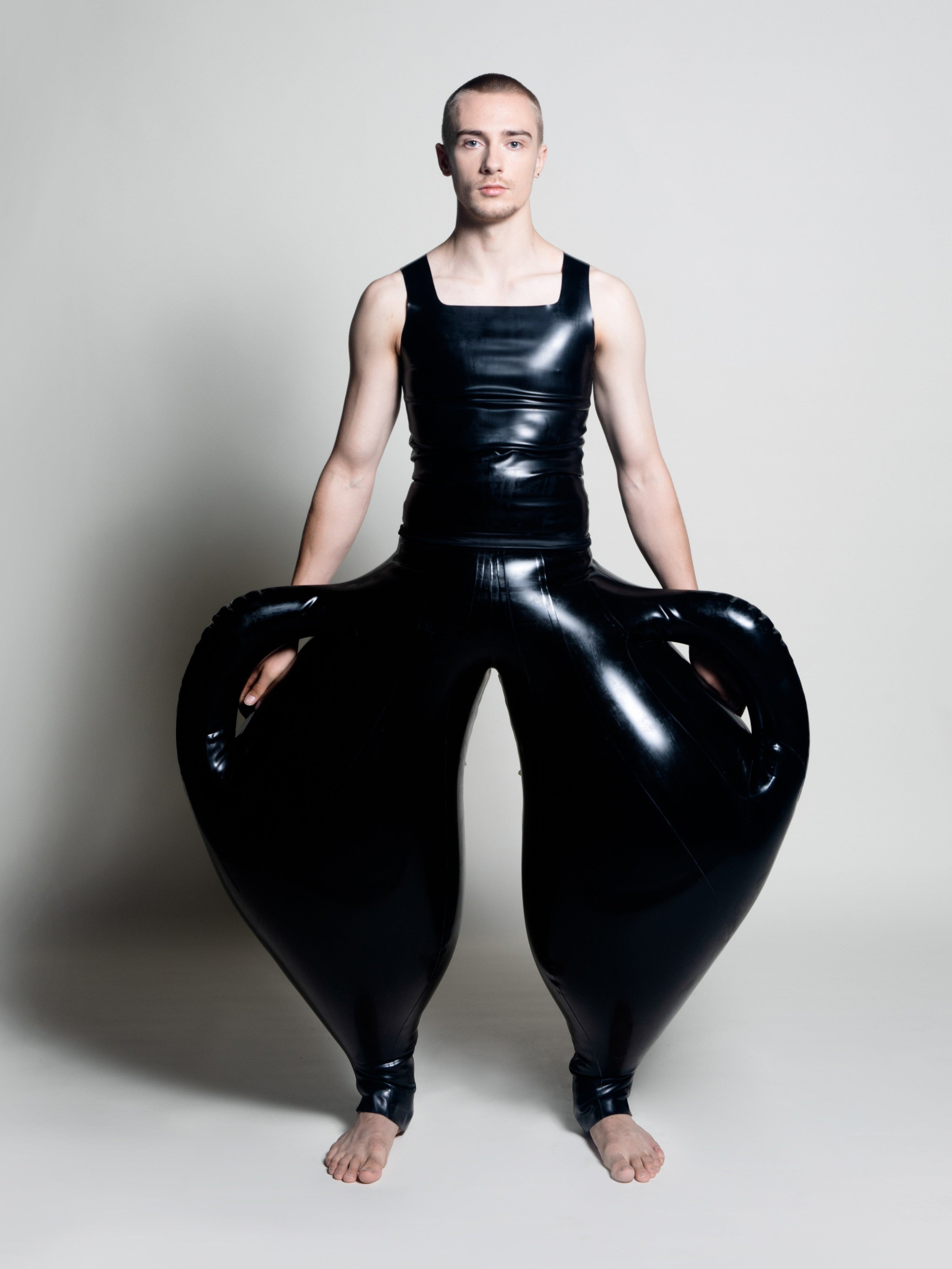 Double-handled vase inflatable trousers
