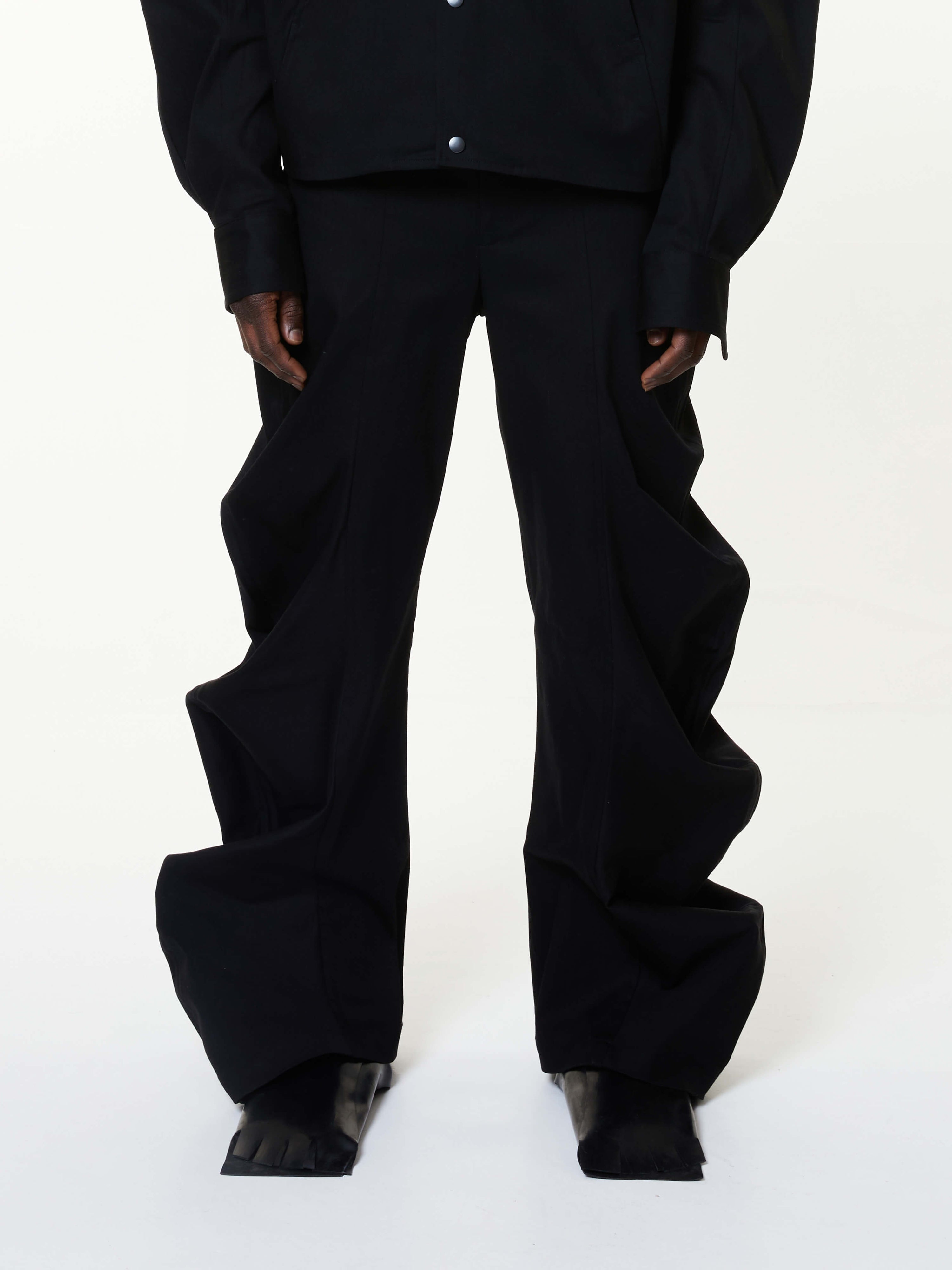 Deflated signature denim trousers