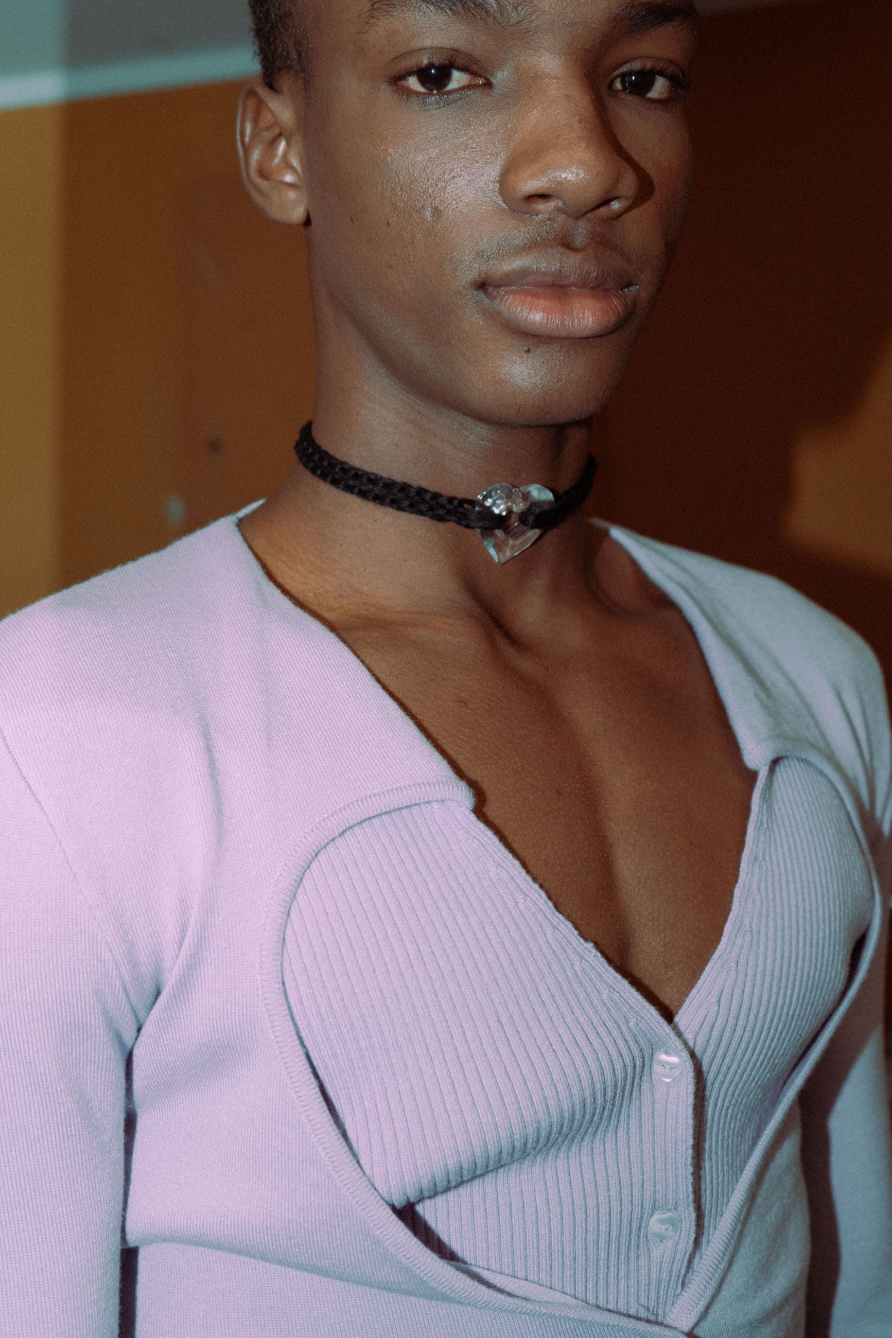 Top in maglia cuore