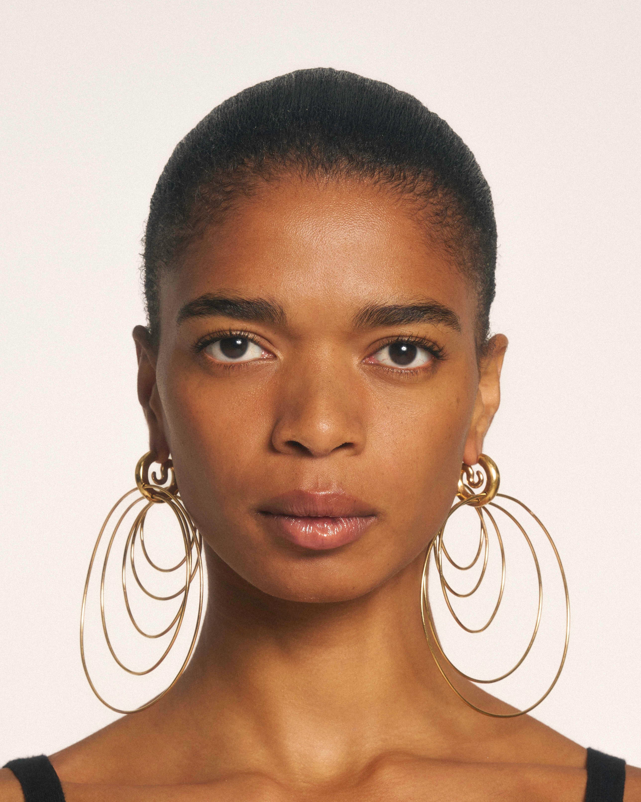 Pierced serpent hoops large