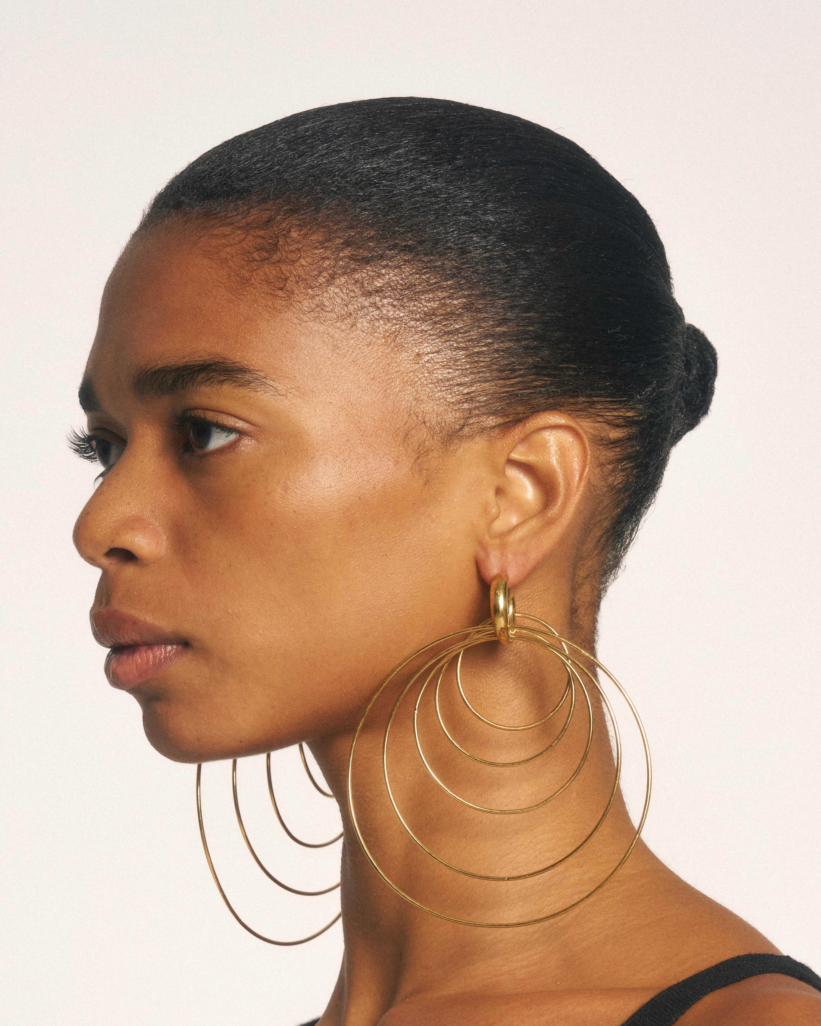 Pierced serpent hoops large