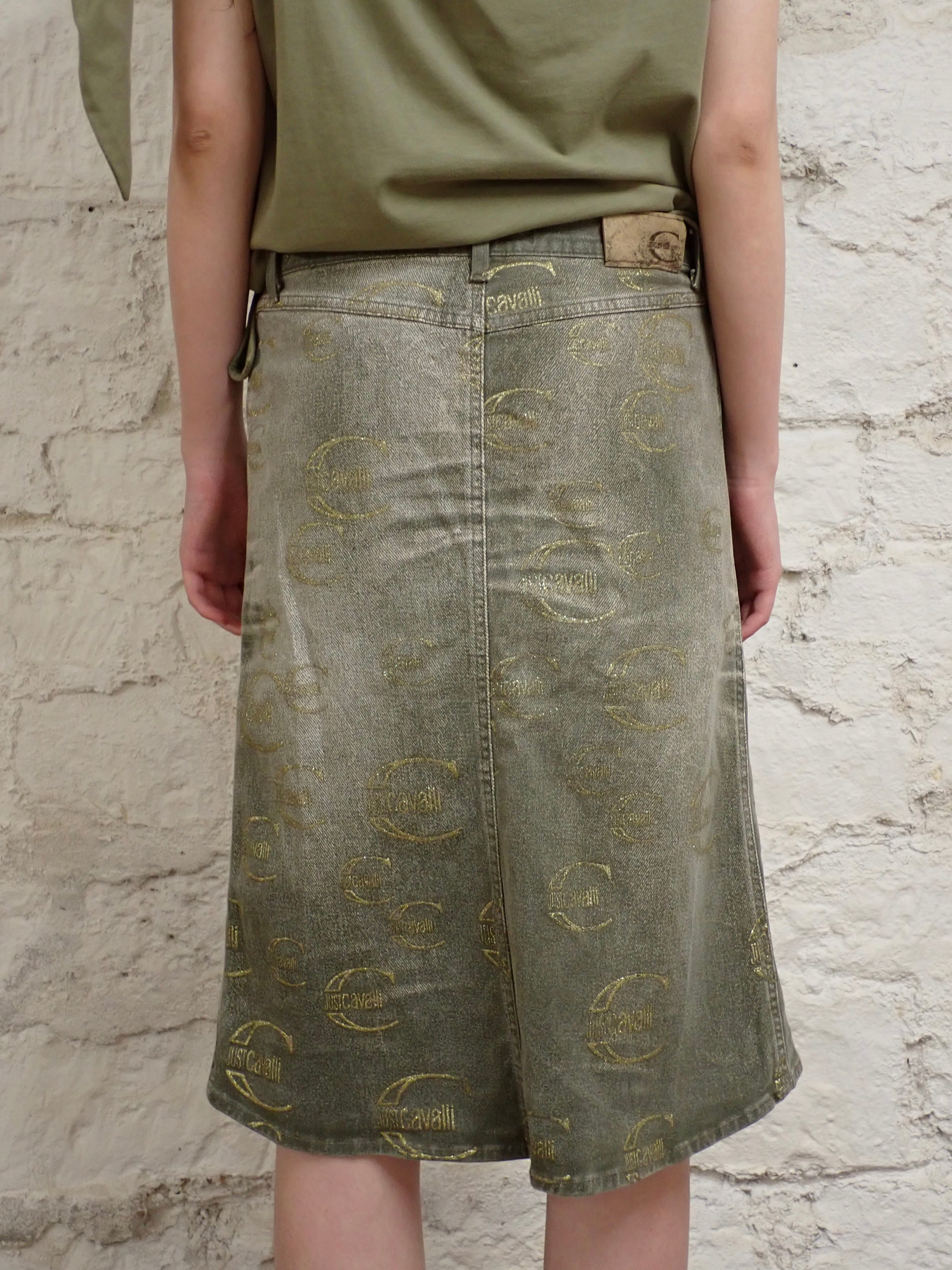 Just cavalli denim skirt