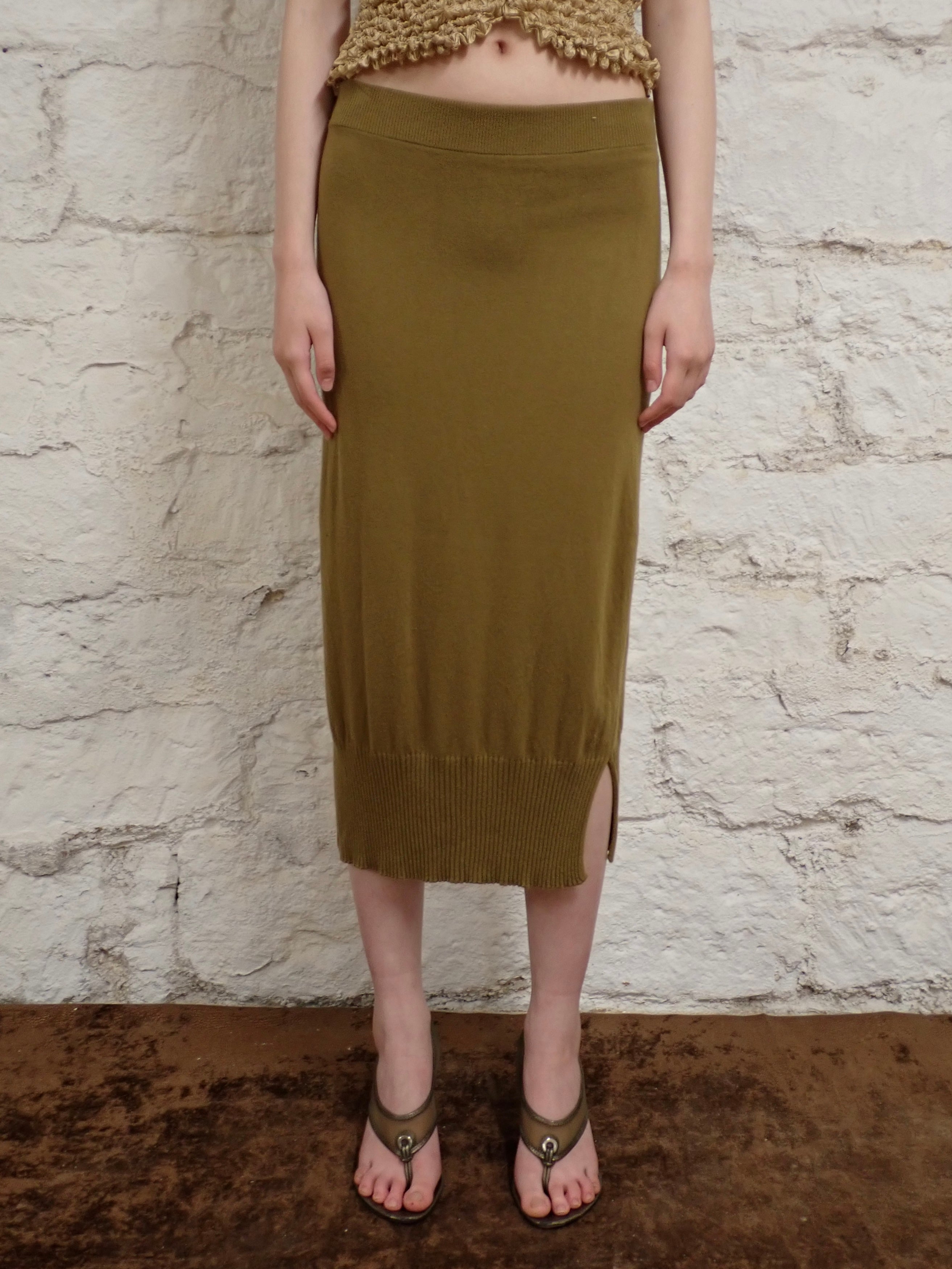 Knitted midi skirt