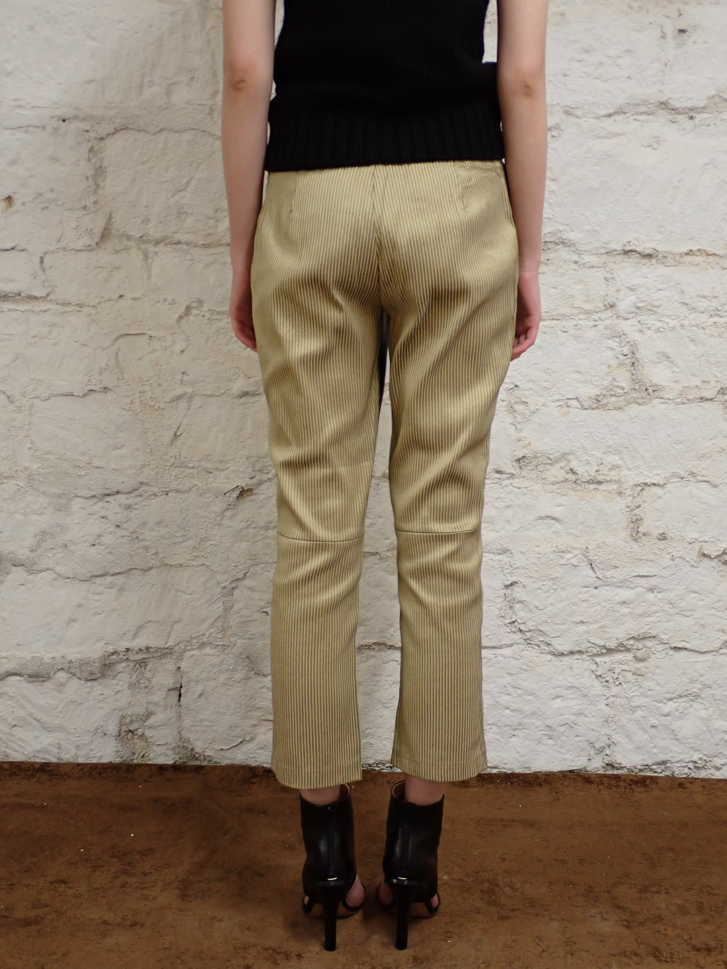 Leather capri pants