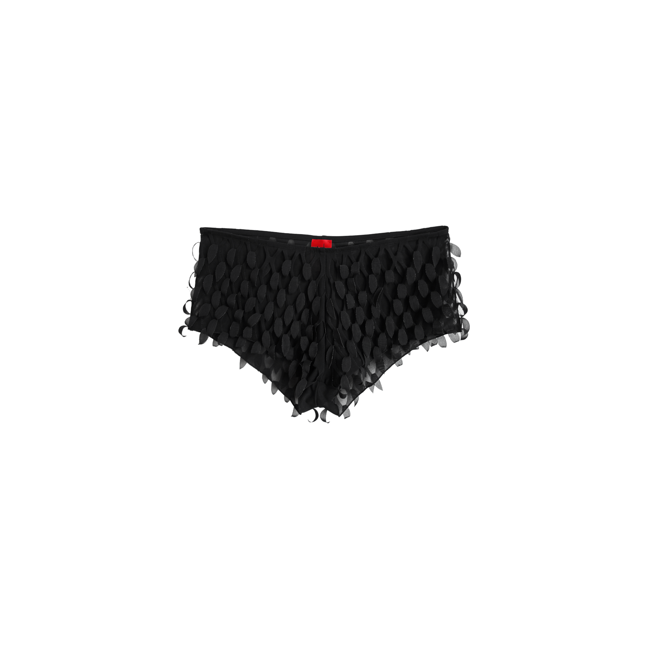 Mesh ‘feather’ micro shorts