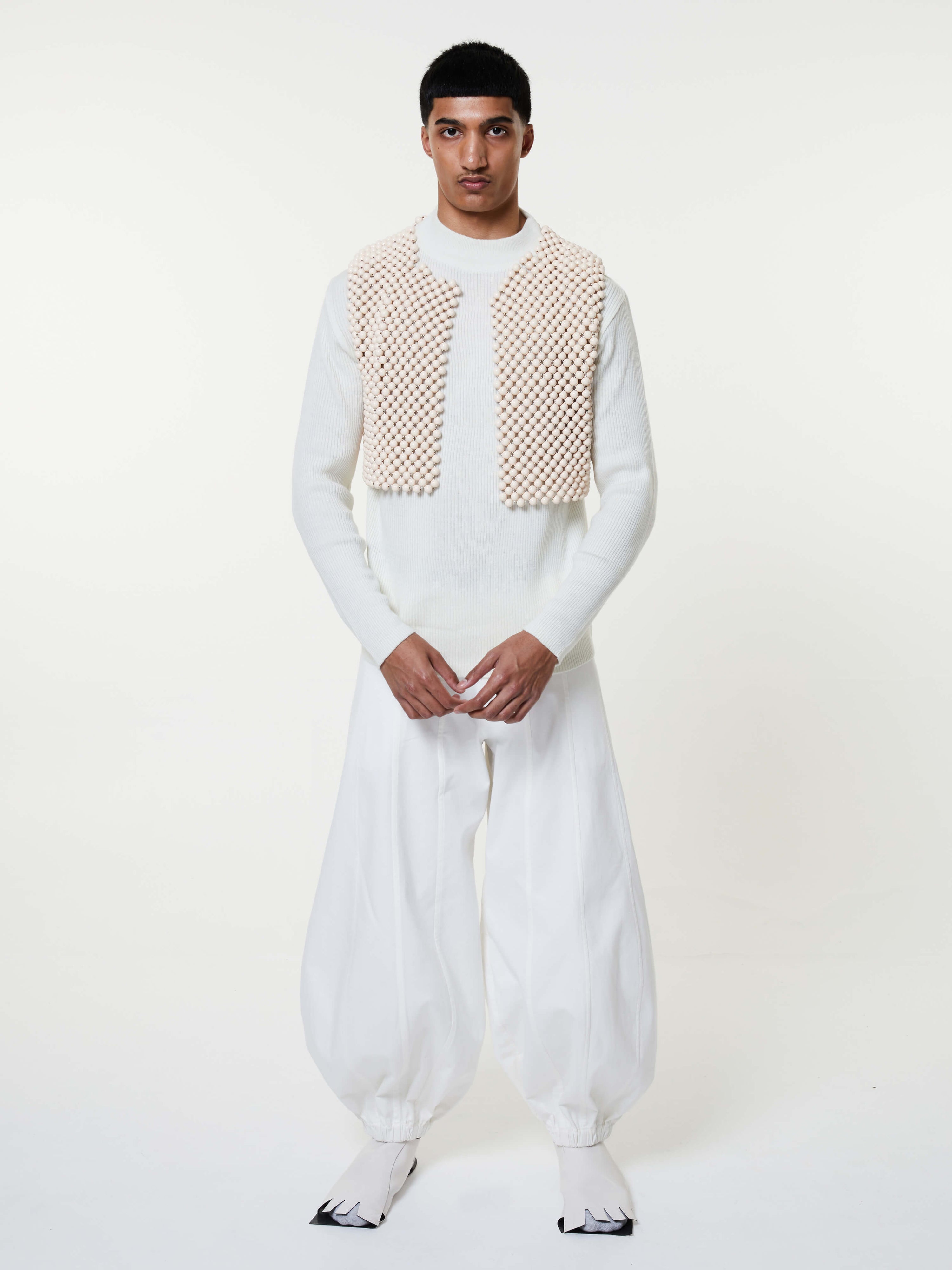 Off-white wooden vest