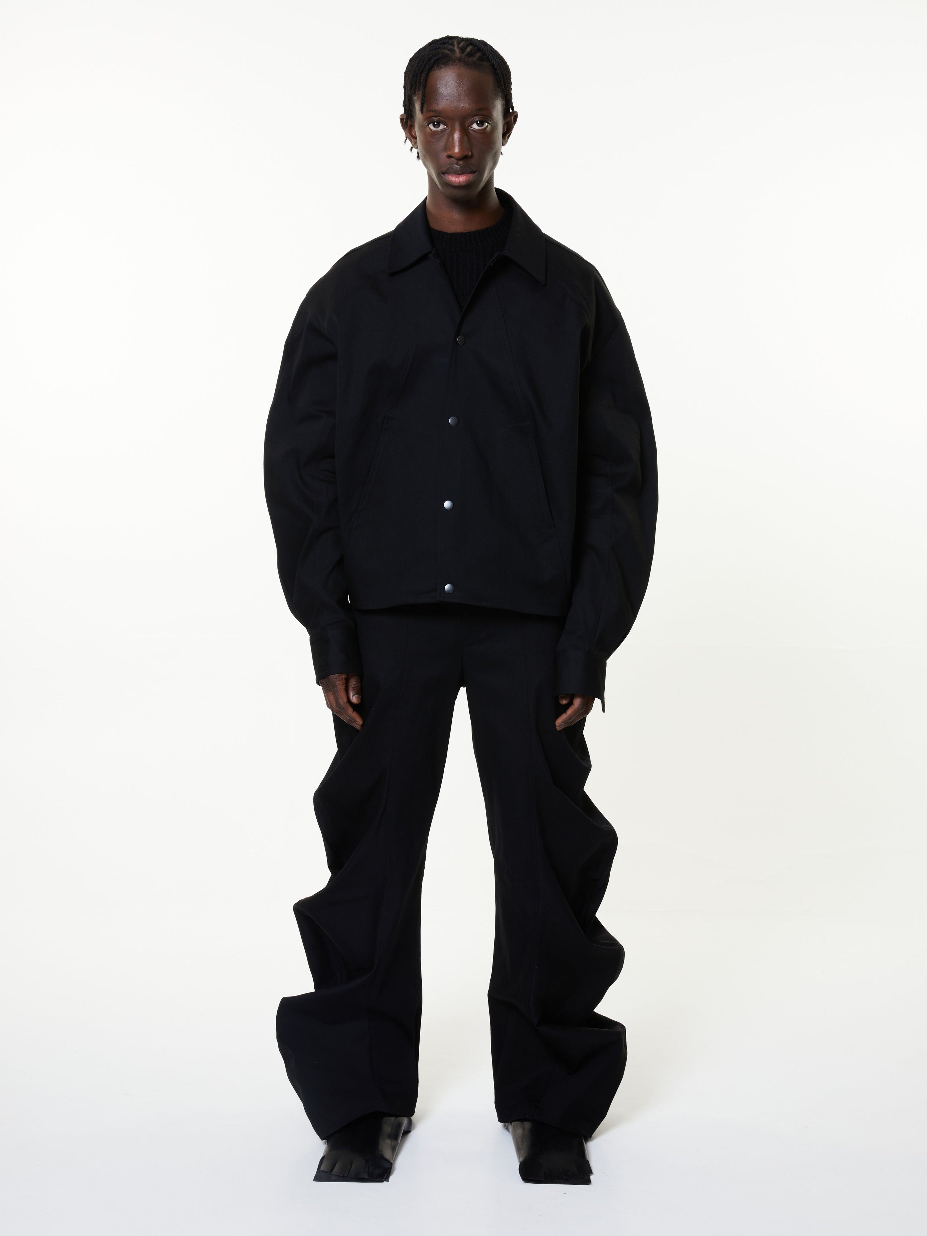 Deflated signature denim trousers