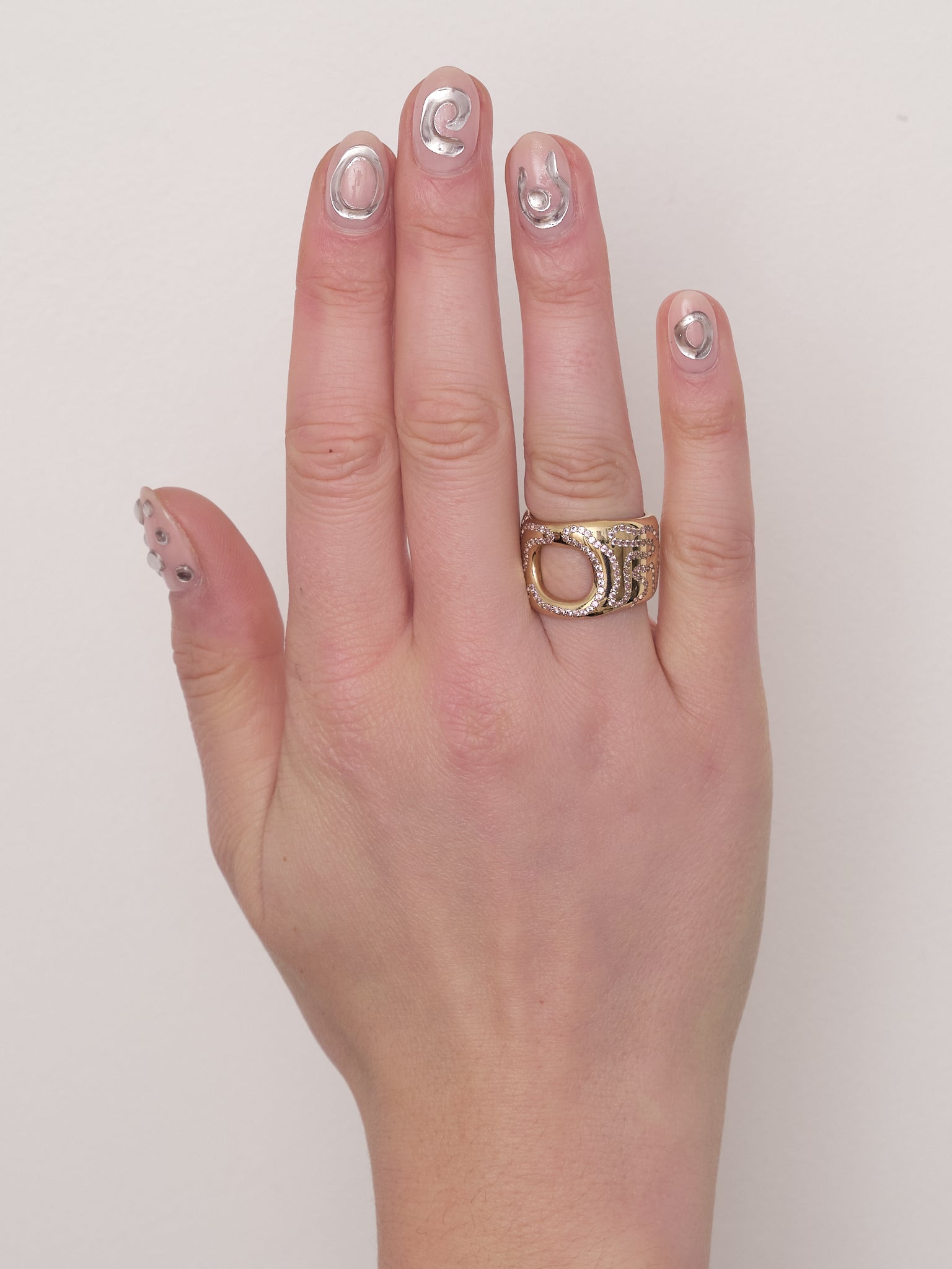 Pavé globe ring