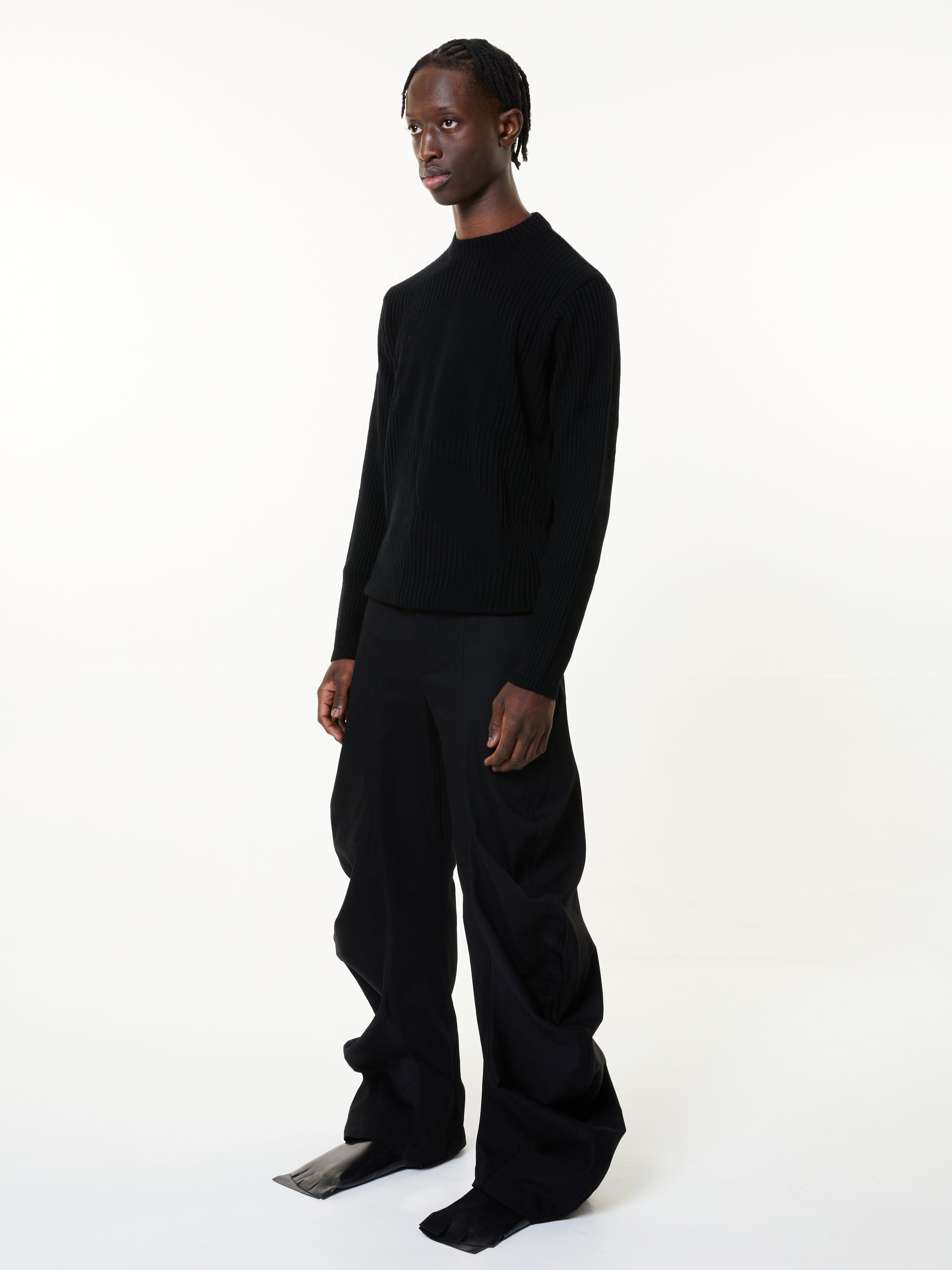 Deflated signature denim trousers