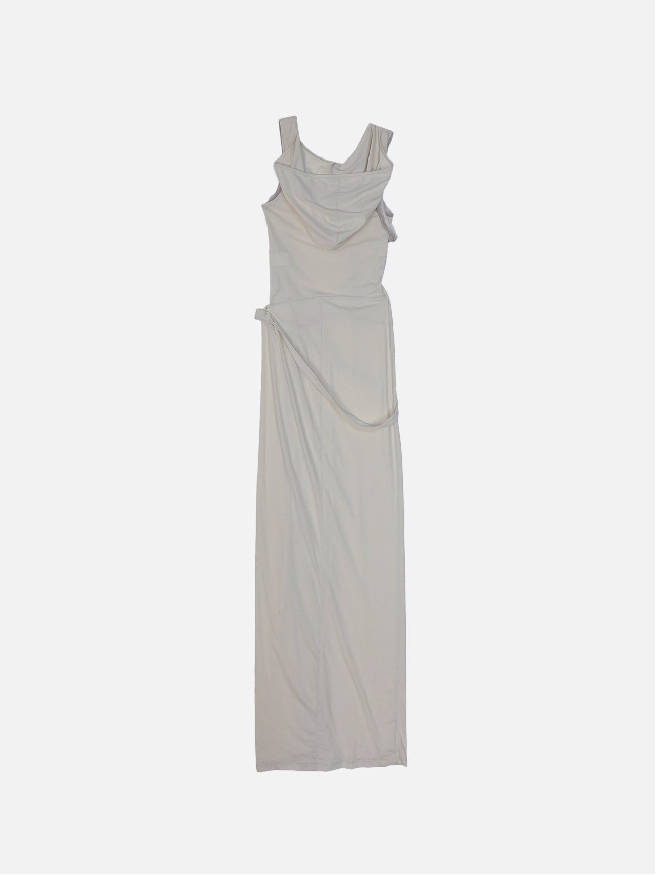 Hooded slit long dress