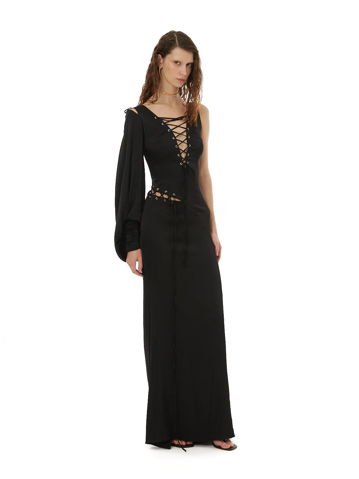 Siren one sleeve dress