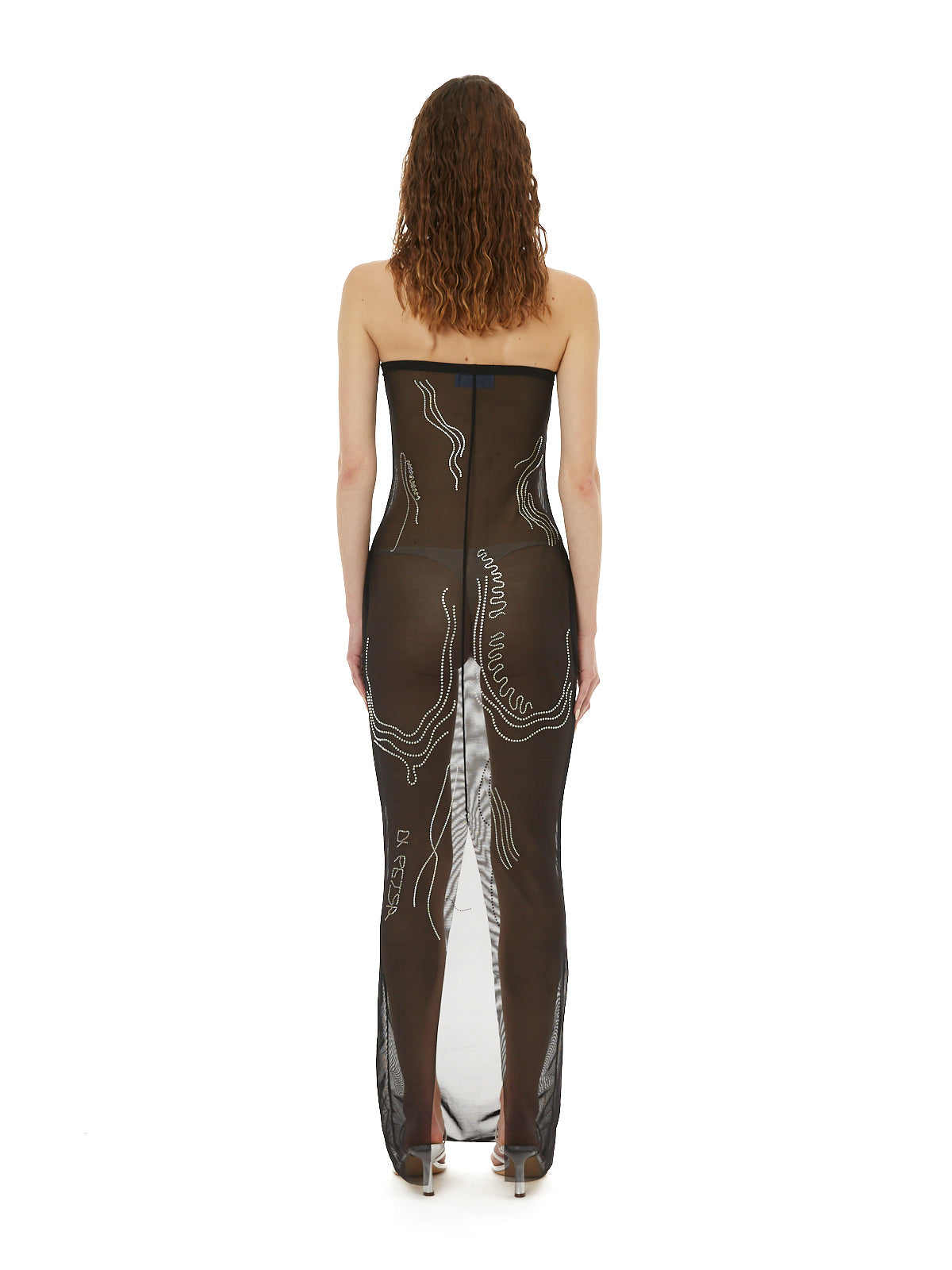Birthing venus swarovski mesh dress