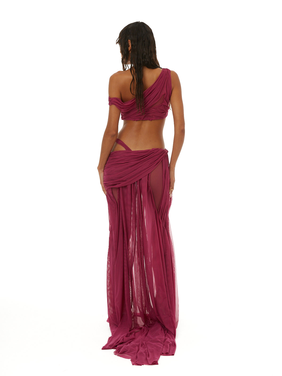 Wetlook long skirt