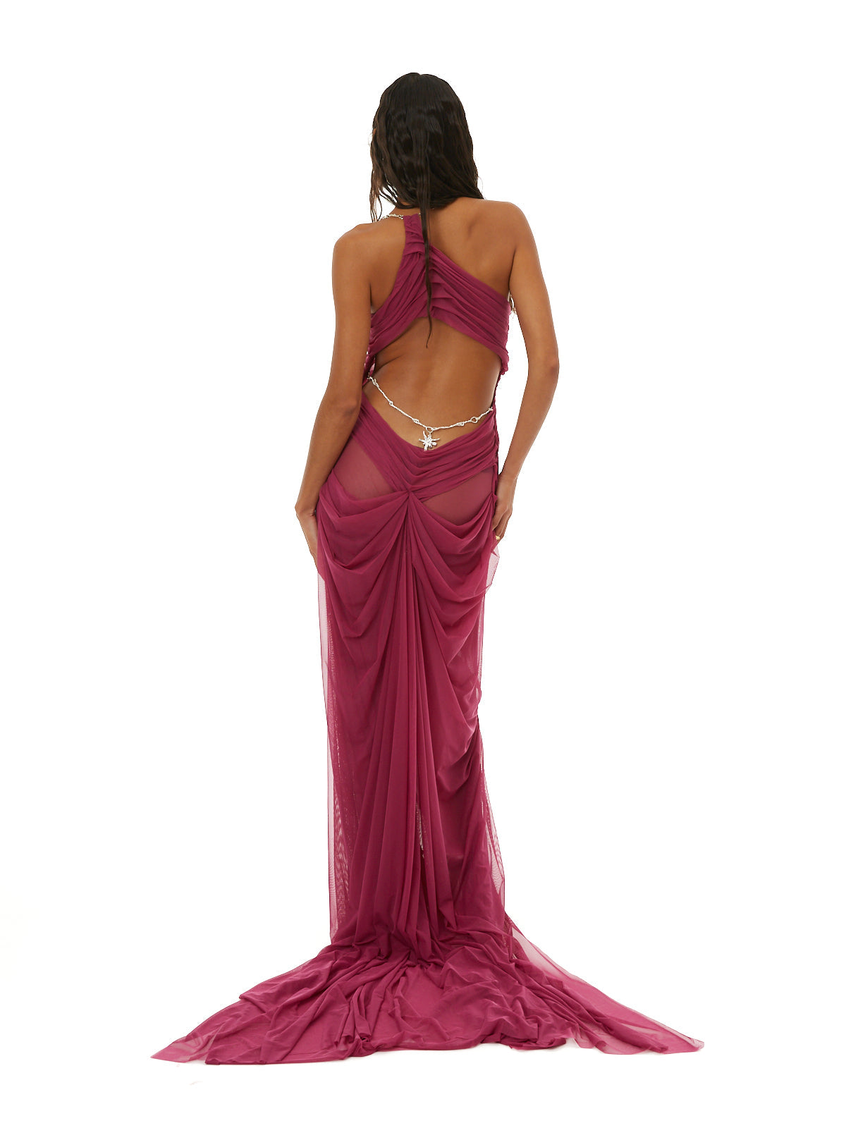 Fuchsia venus wetlook dress
