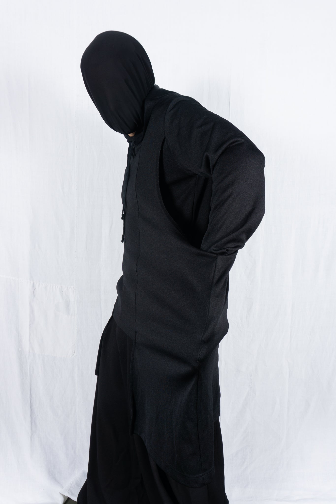 Comme des garçons homme plus a/w 2021 asymmetric hoodie