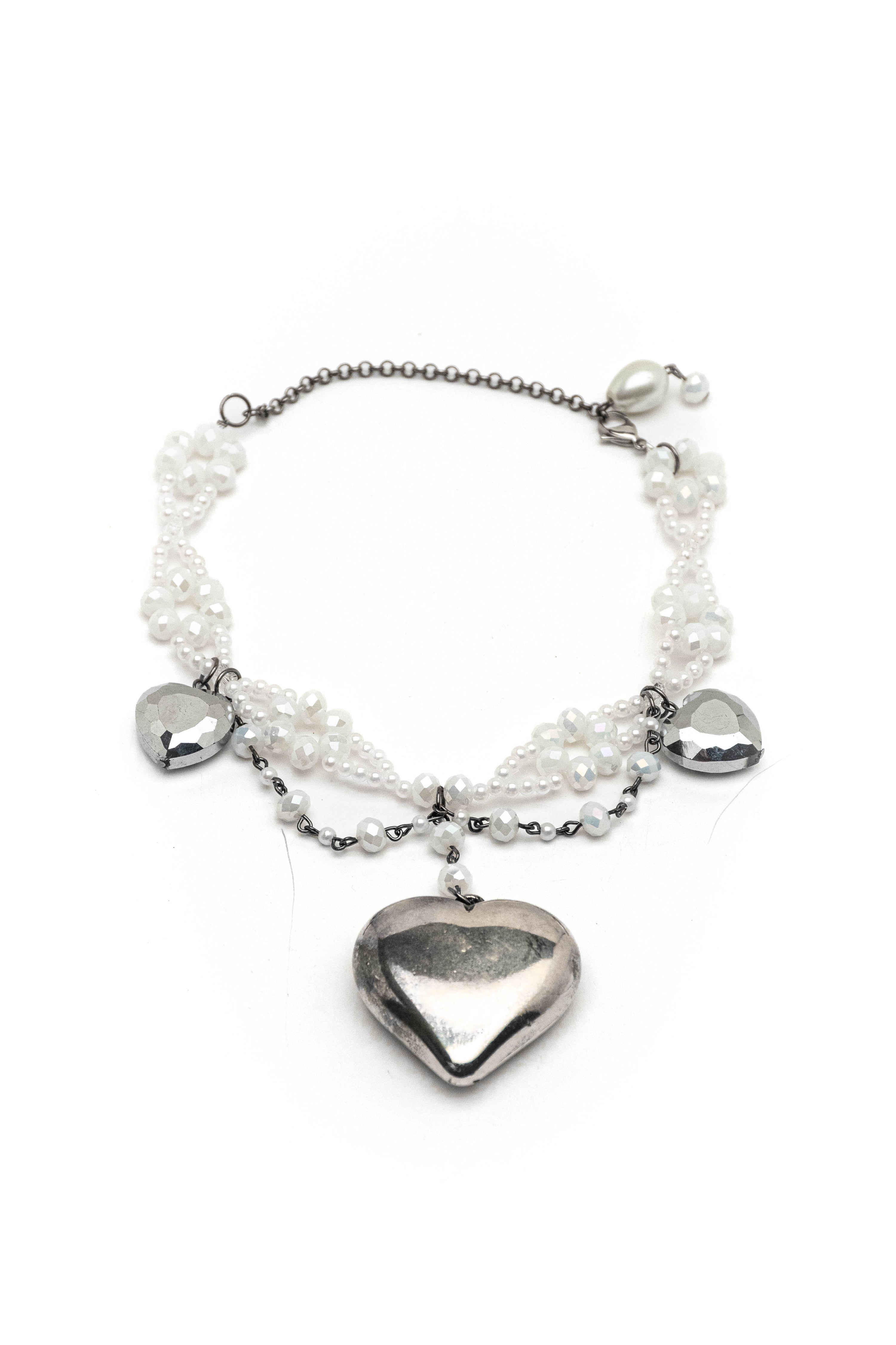 Collana perline e cuori