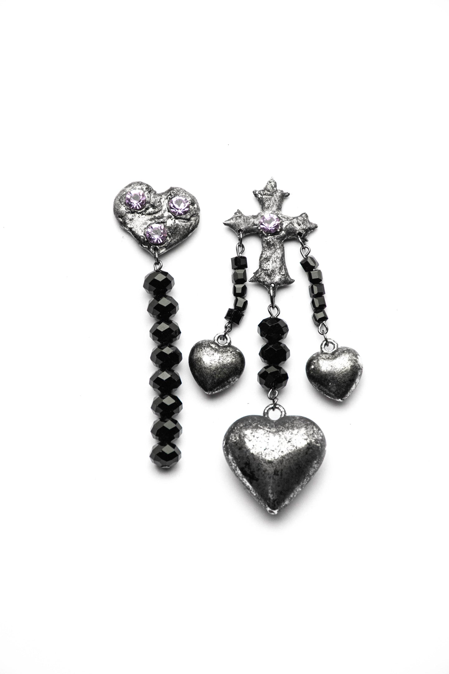 Orecchini swarovski cuore&croce