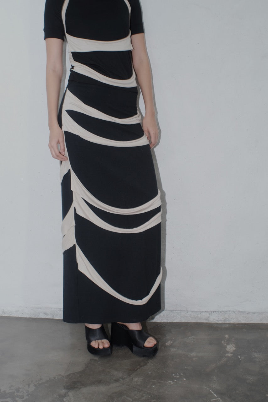 Jersey strap skirt