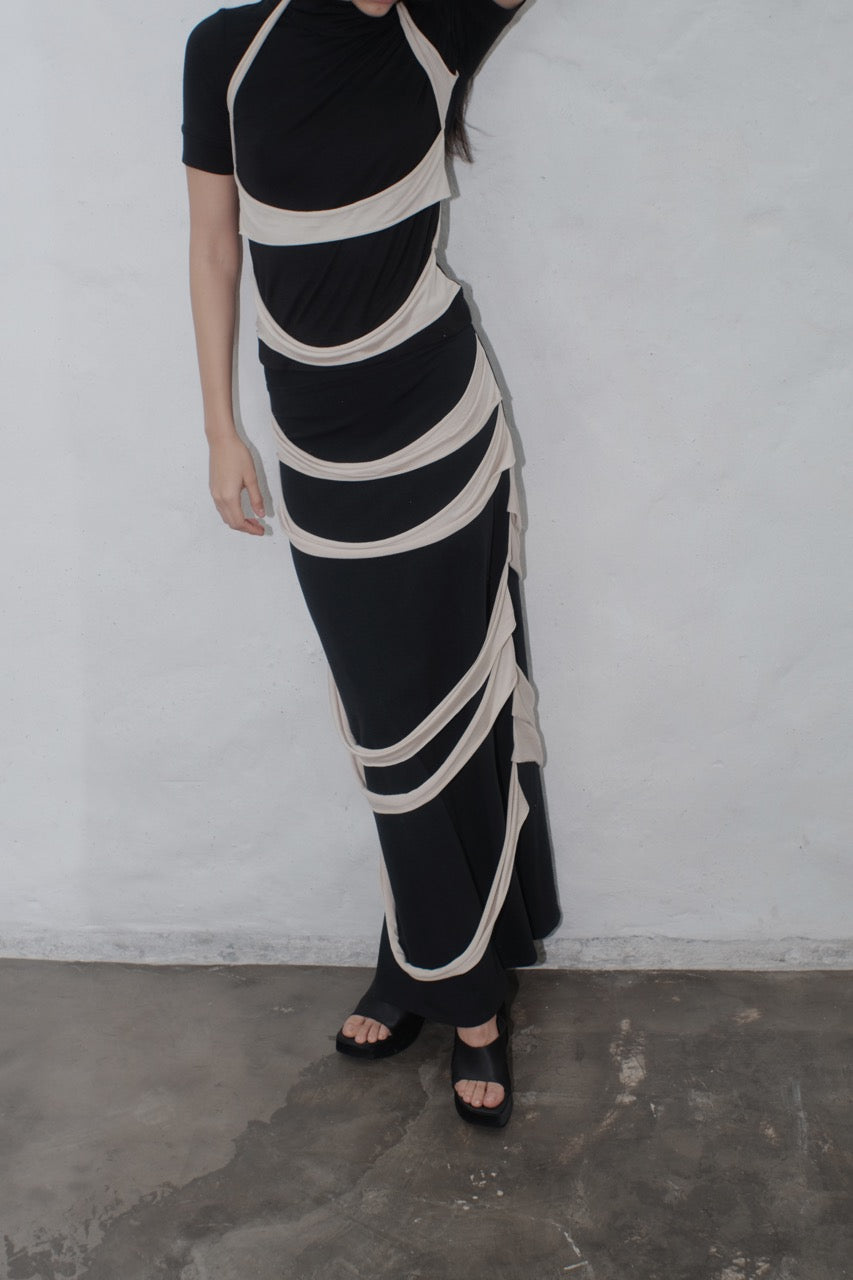 Jersey strap skirt