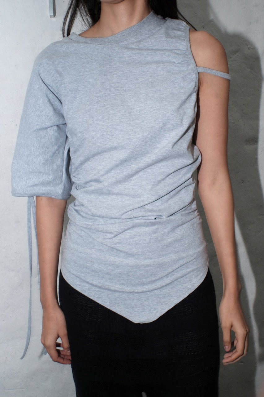 Jersey drape top grey