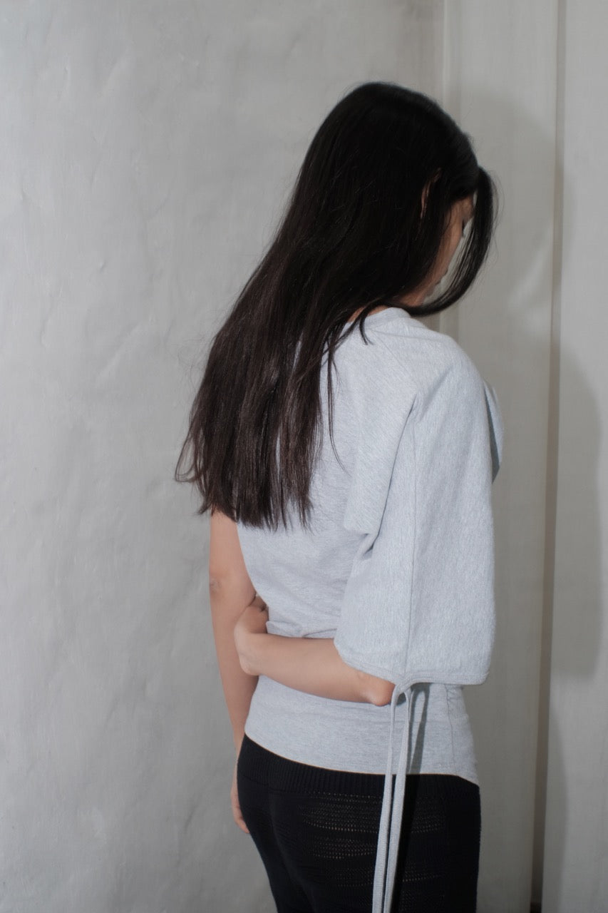 Jersey drape top grey
