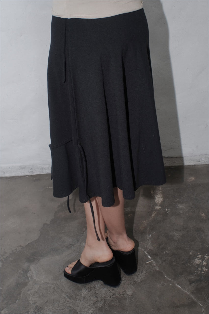 Jersey wrap skirt
