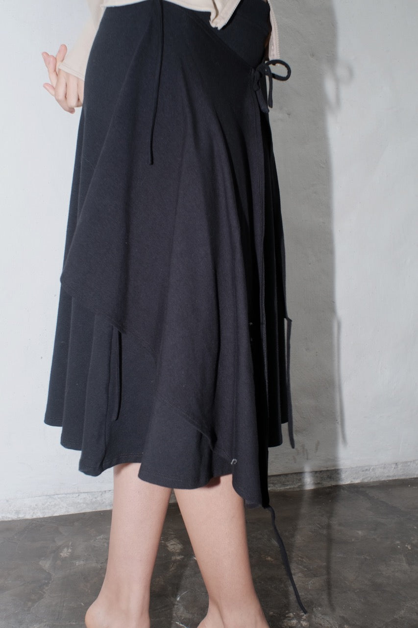 Jersey wrap skirt