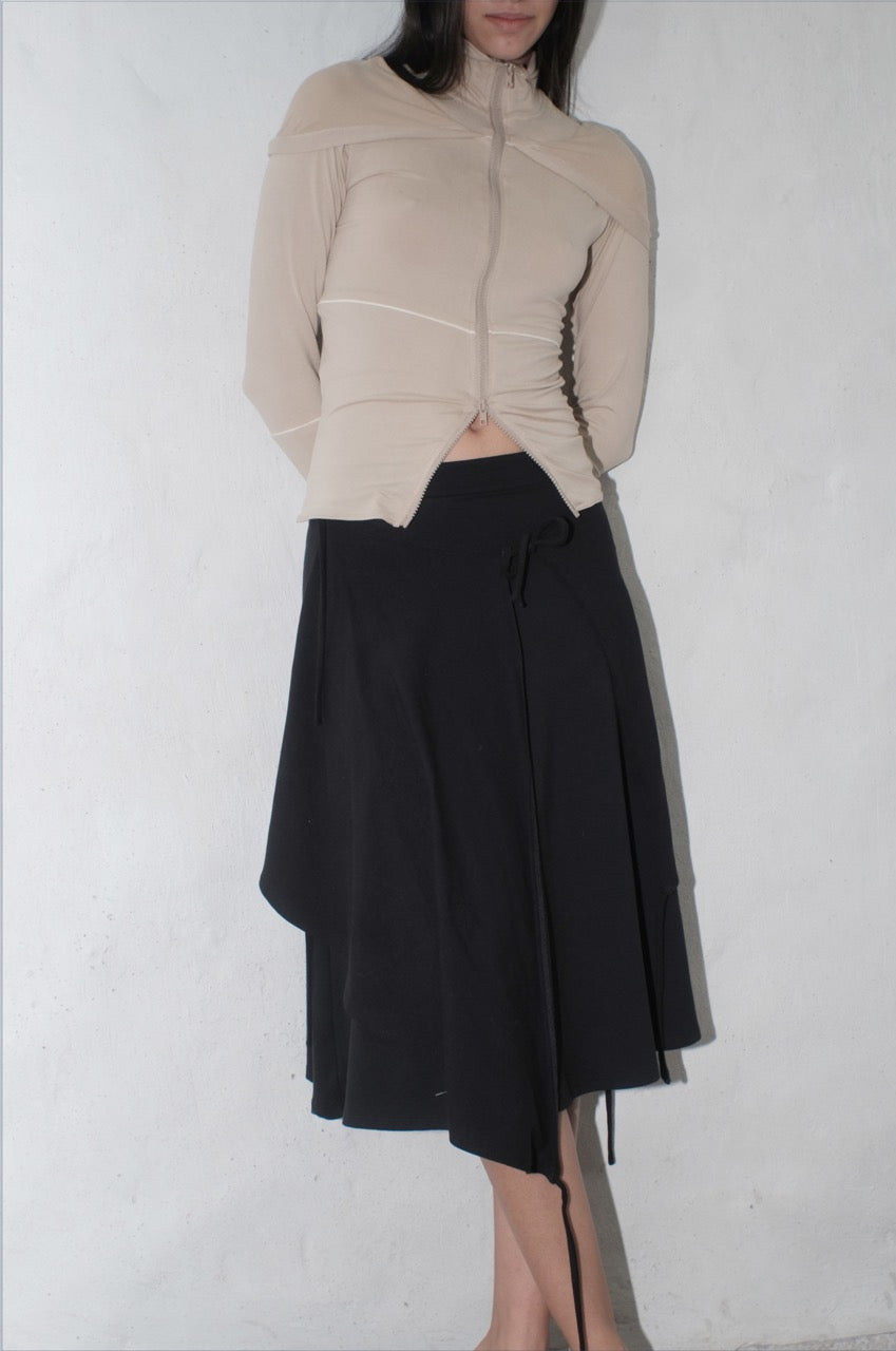 Jersey wrap skirt