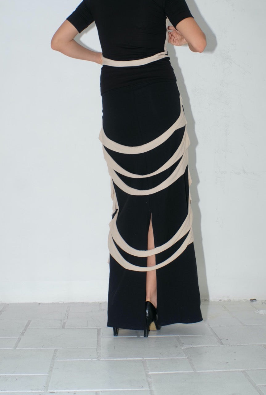 Jersey strap skirt