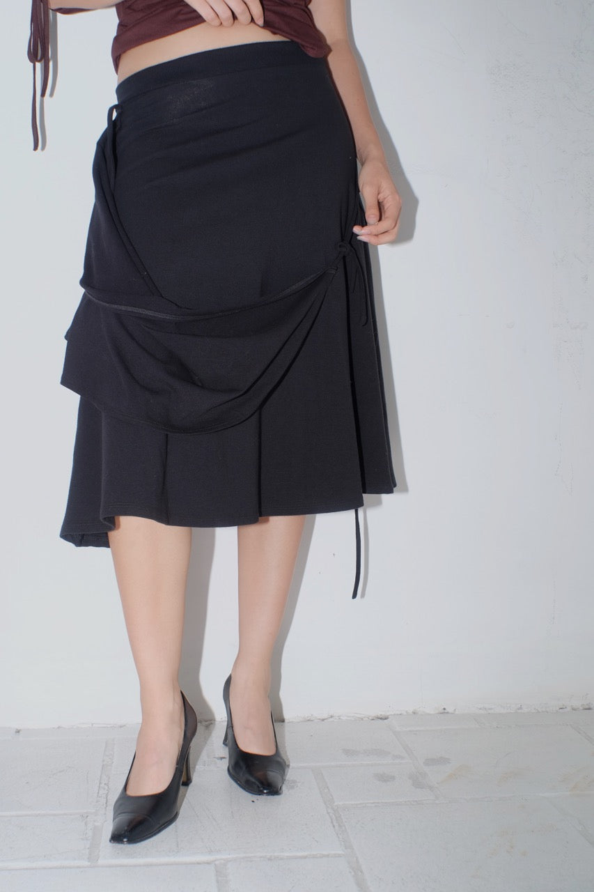 Jersey wrap skirt