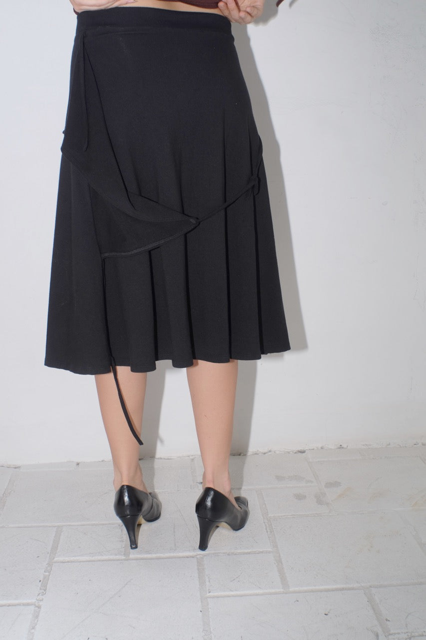Jersey wrap skirt