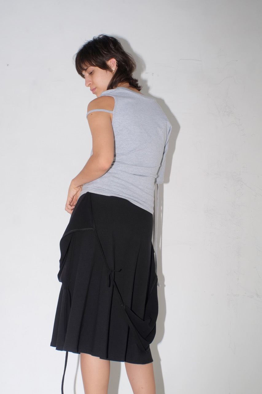 Jersey drape top grey
