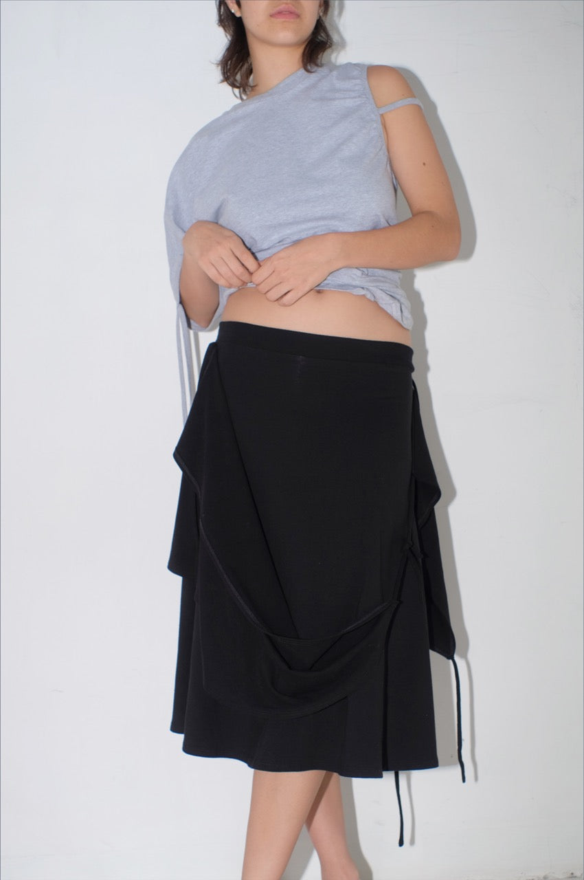 Jersey drape top grey