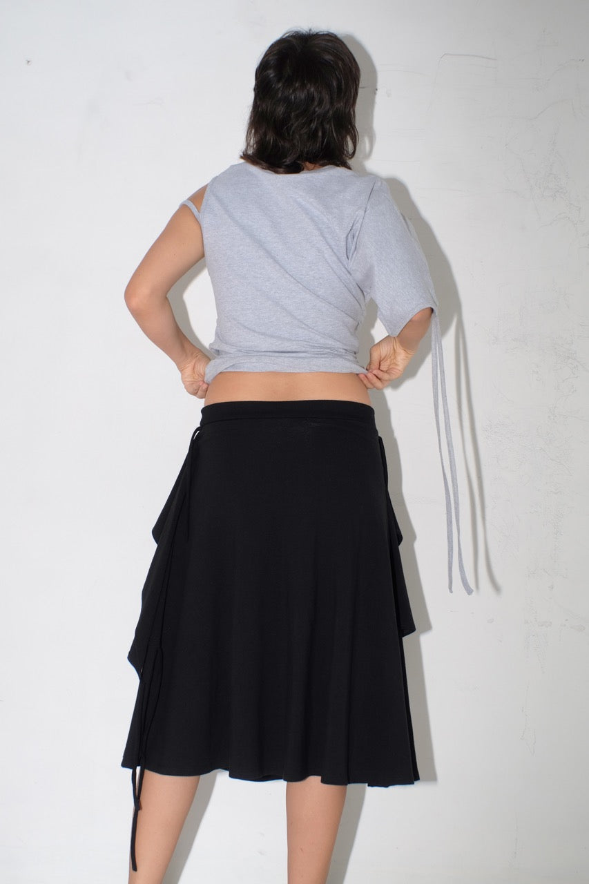 Jersey drape top grey