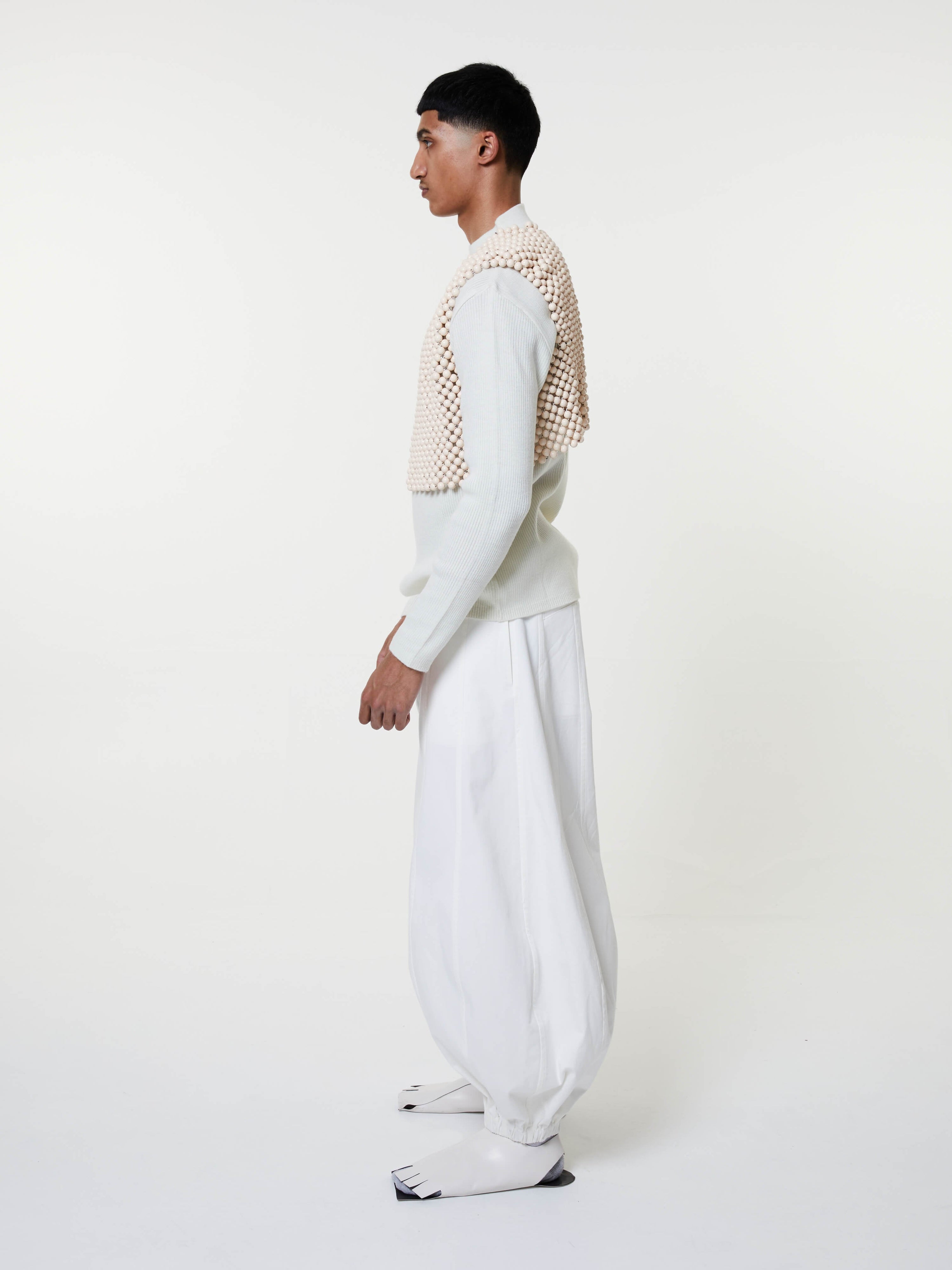 Off-white wooden vest