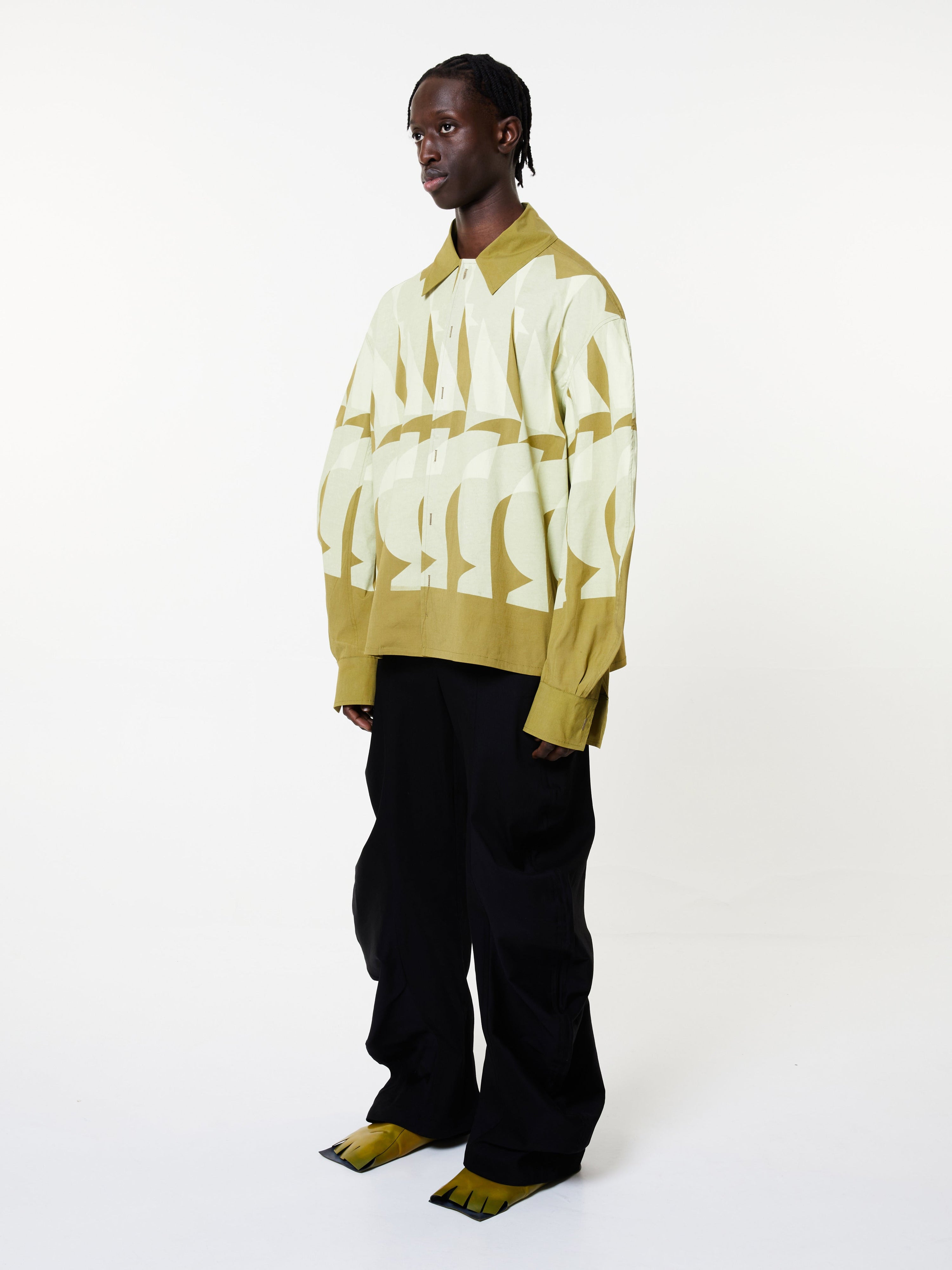 Printed shirt olive