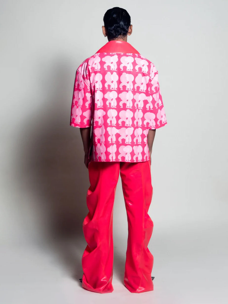Dancing figures shirt - pink