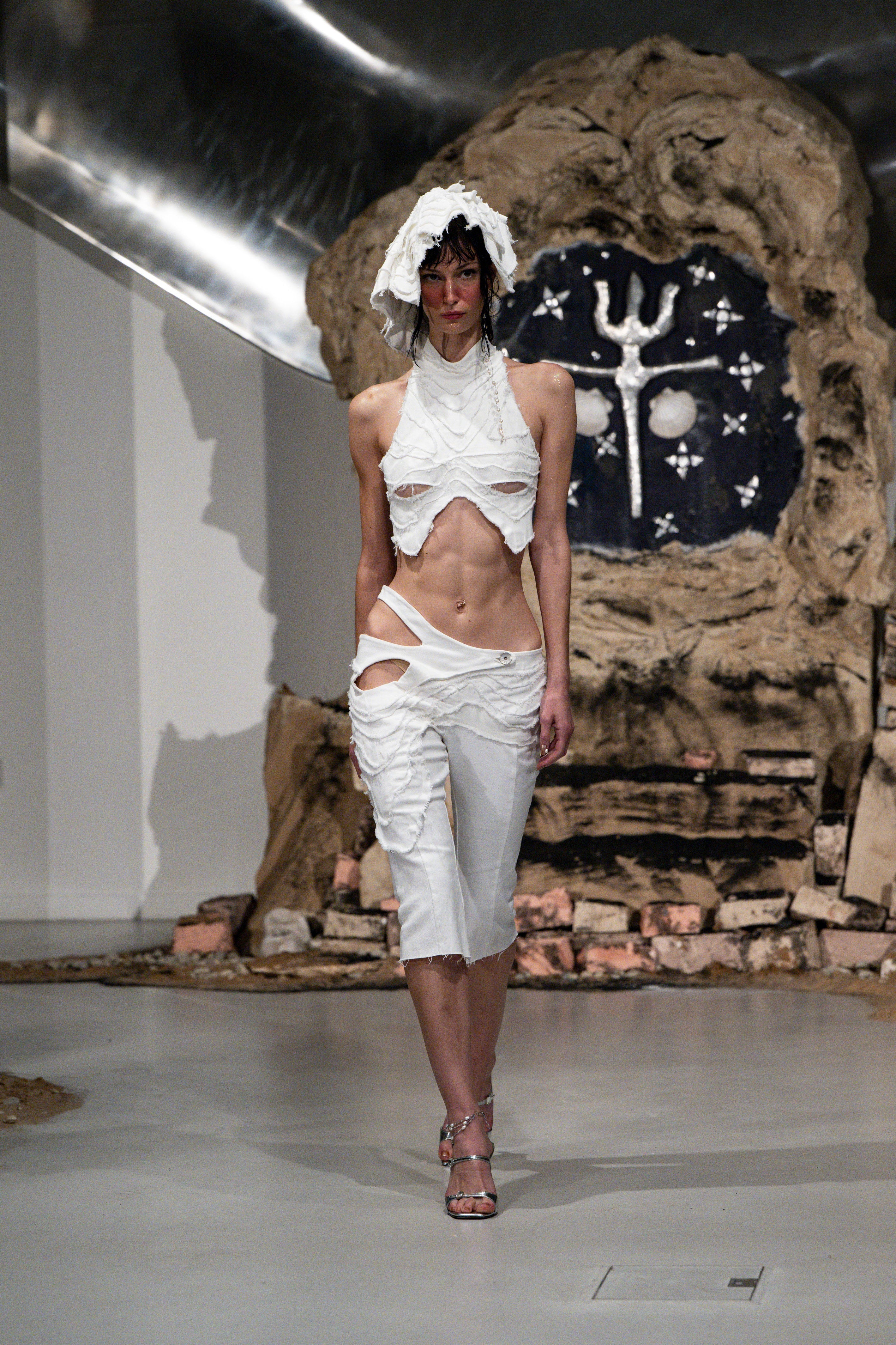 Sea ripple halter neck top