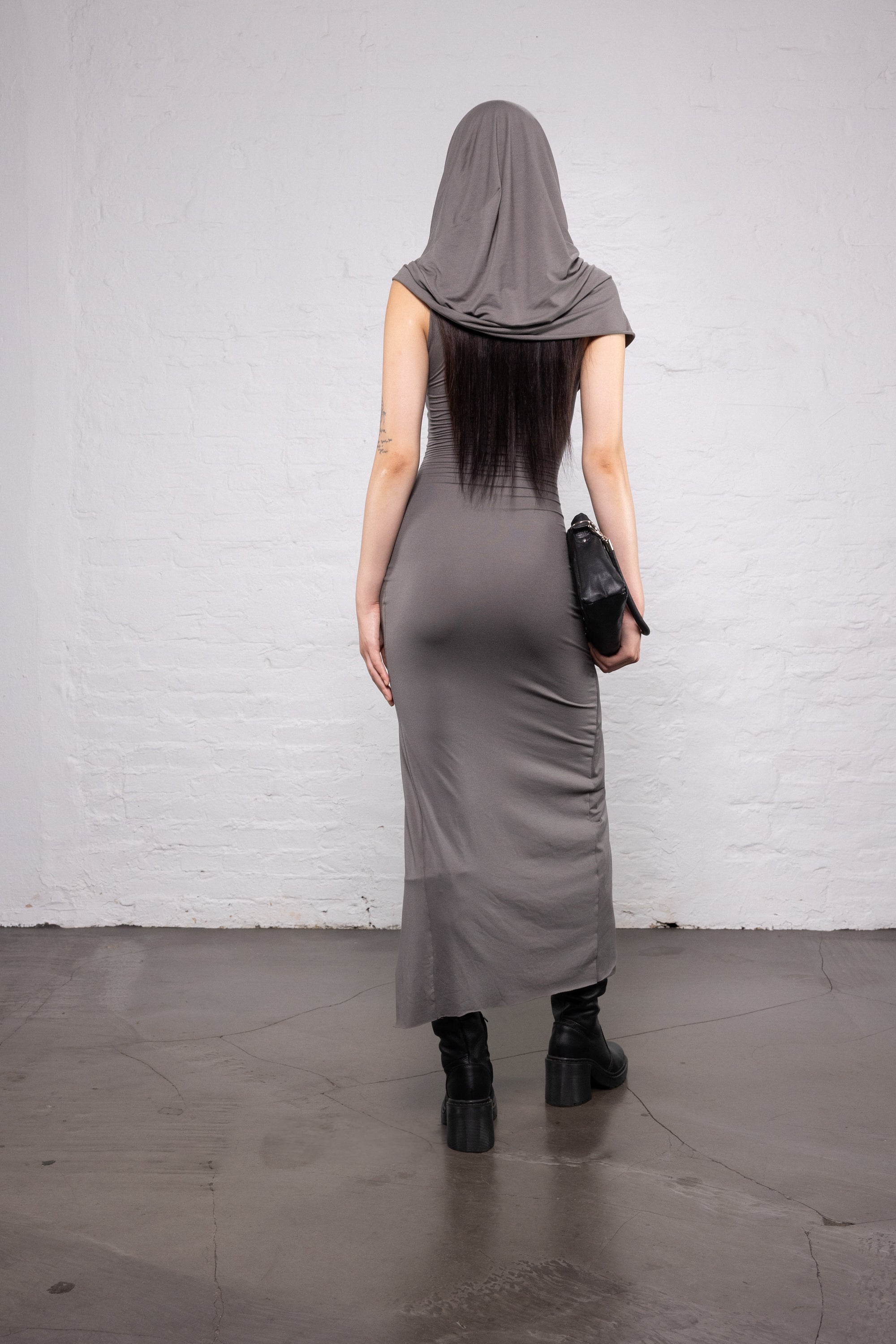 Draped dress grey