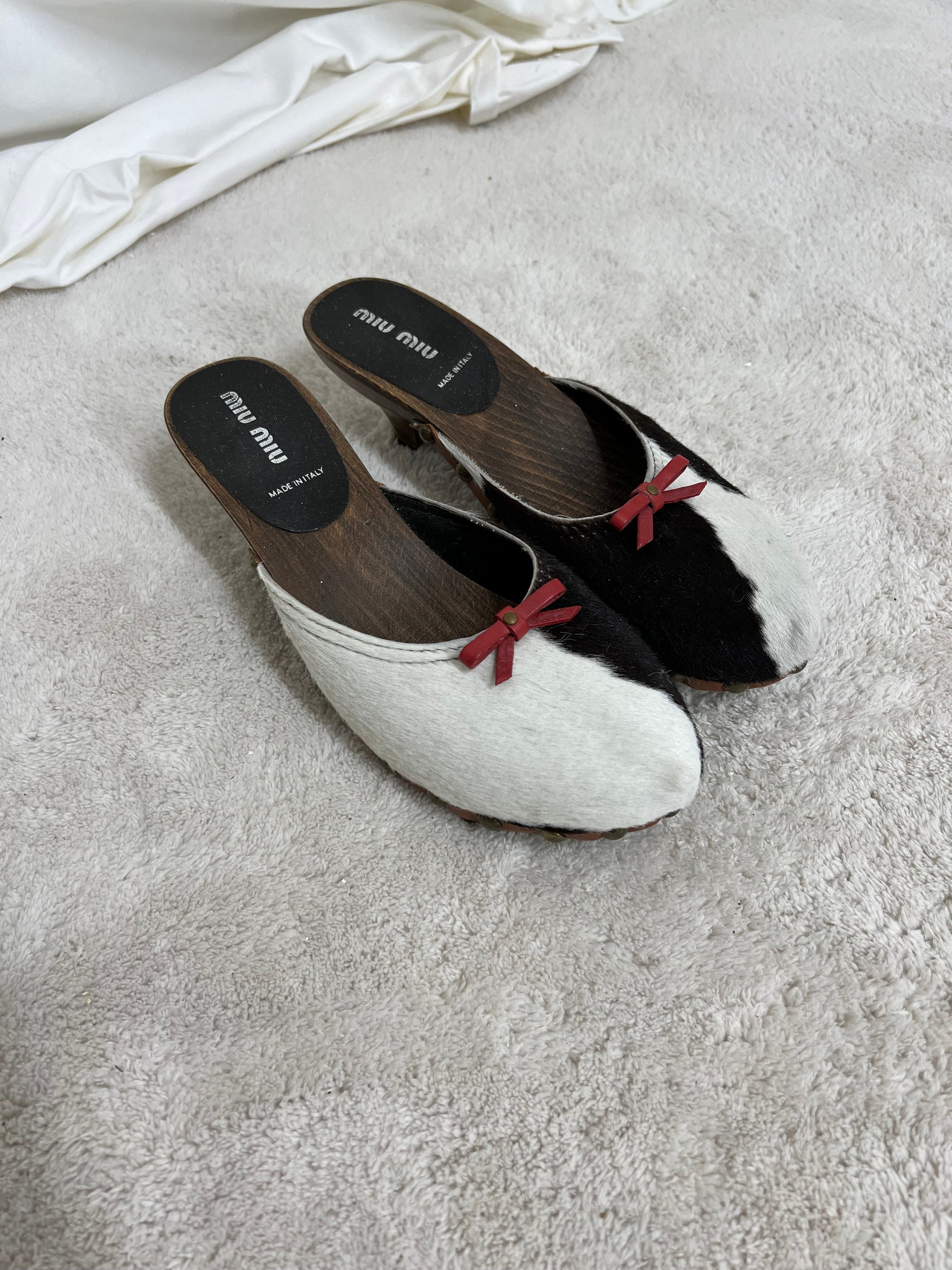 Miumiu cow mules