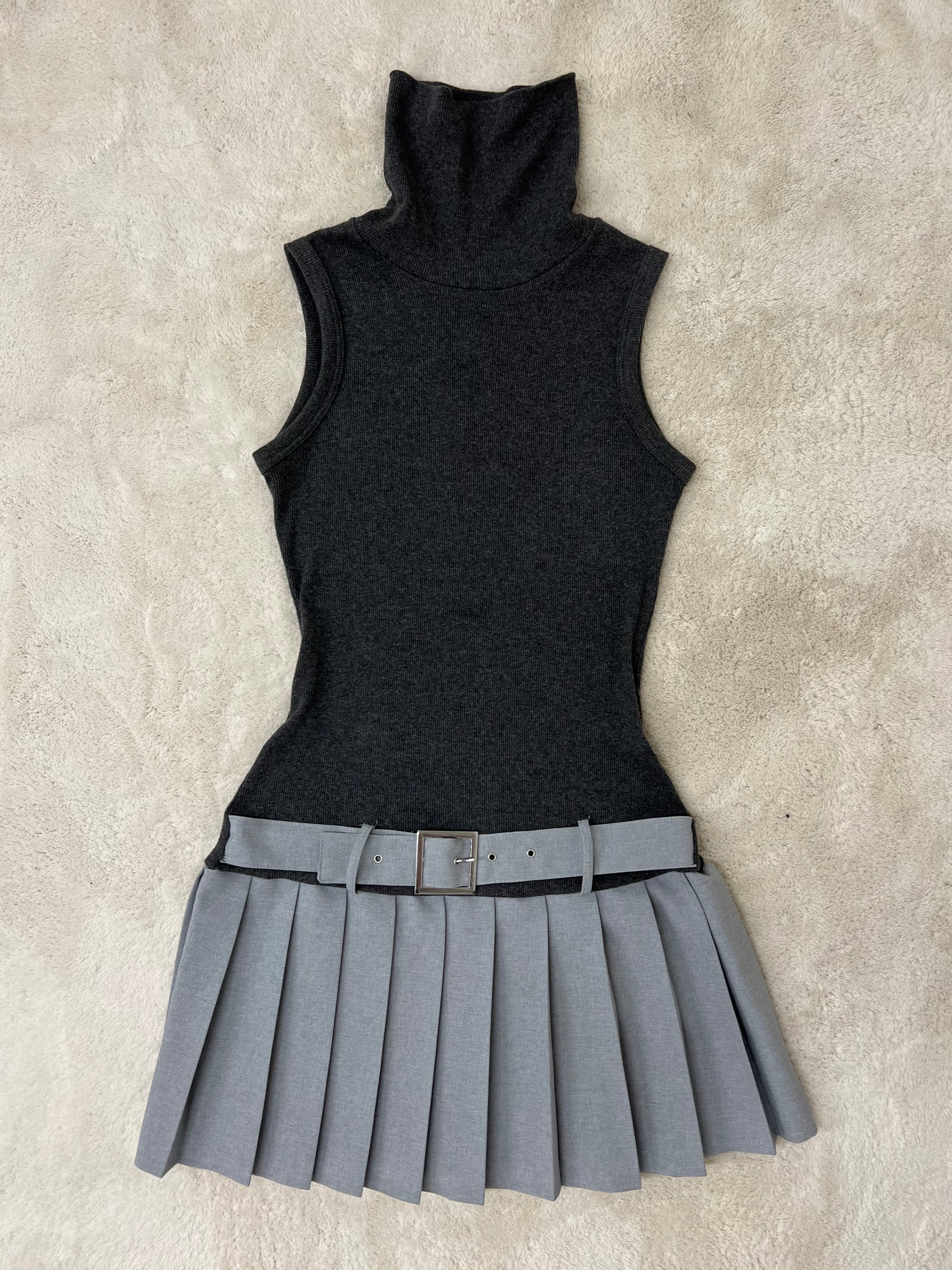 Plisset mini dress