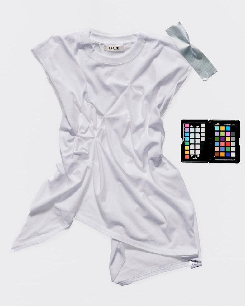 006-c-13 asymmetrical white t-shirt
