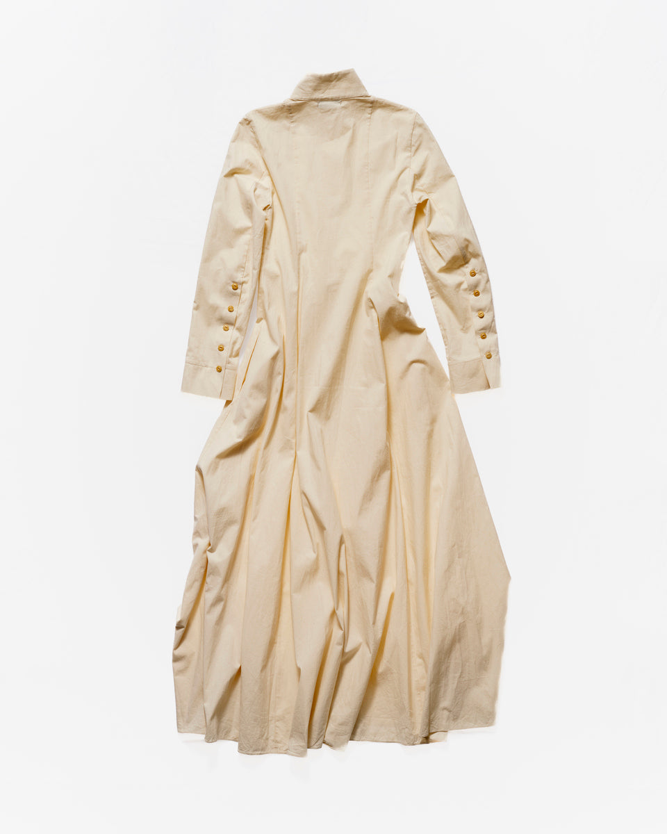 004-02 button cream jacket-dress