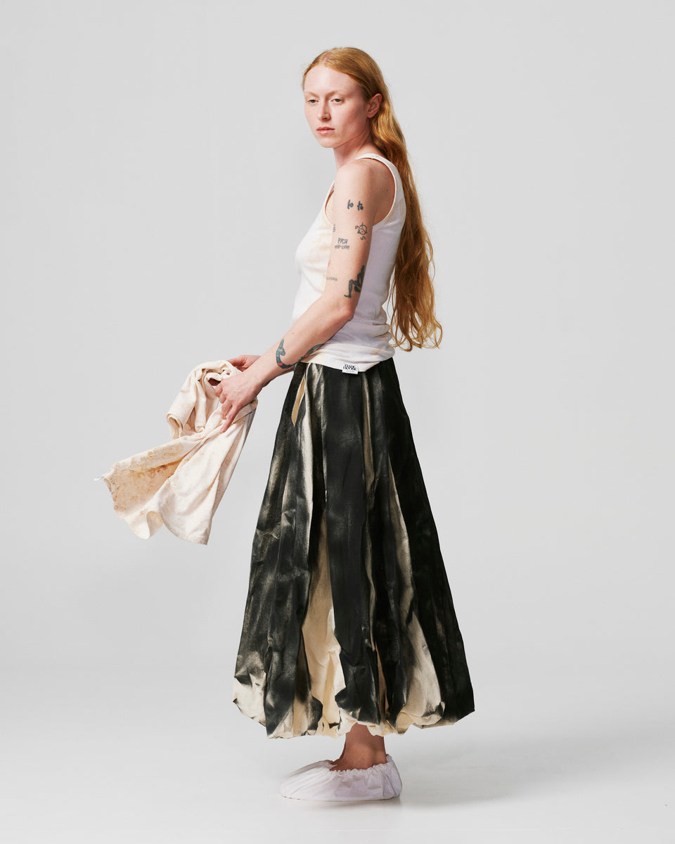 006-c-01  black paper skirt